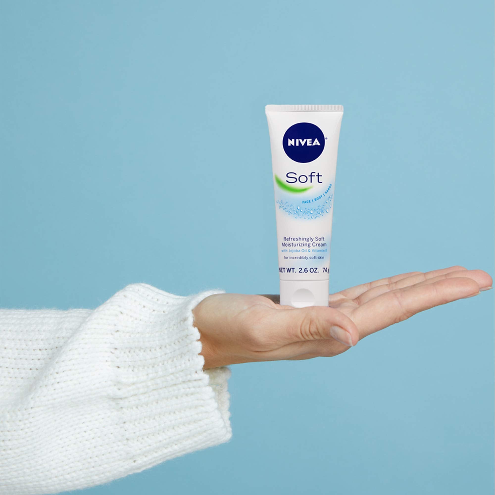 Nivea Soft Moisturizing Crme - All-In-One Cream For Body, Face And Hands - Travel Size - 2.6 Oz. Tube