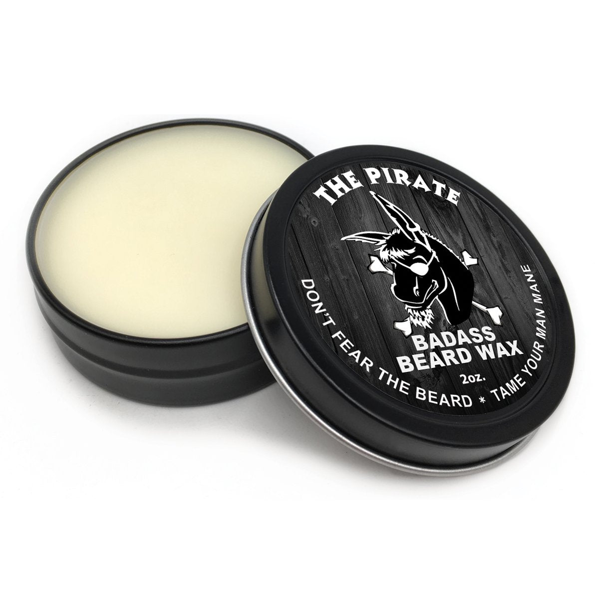 Badass Beard Care Beard Wax For Men - The Pirate Scent, 2 Oz - Softens Beard Hair, Leaves Your Beard Looking And Feeling More De