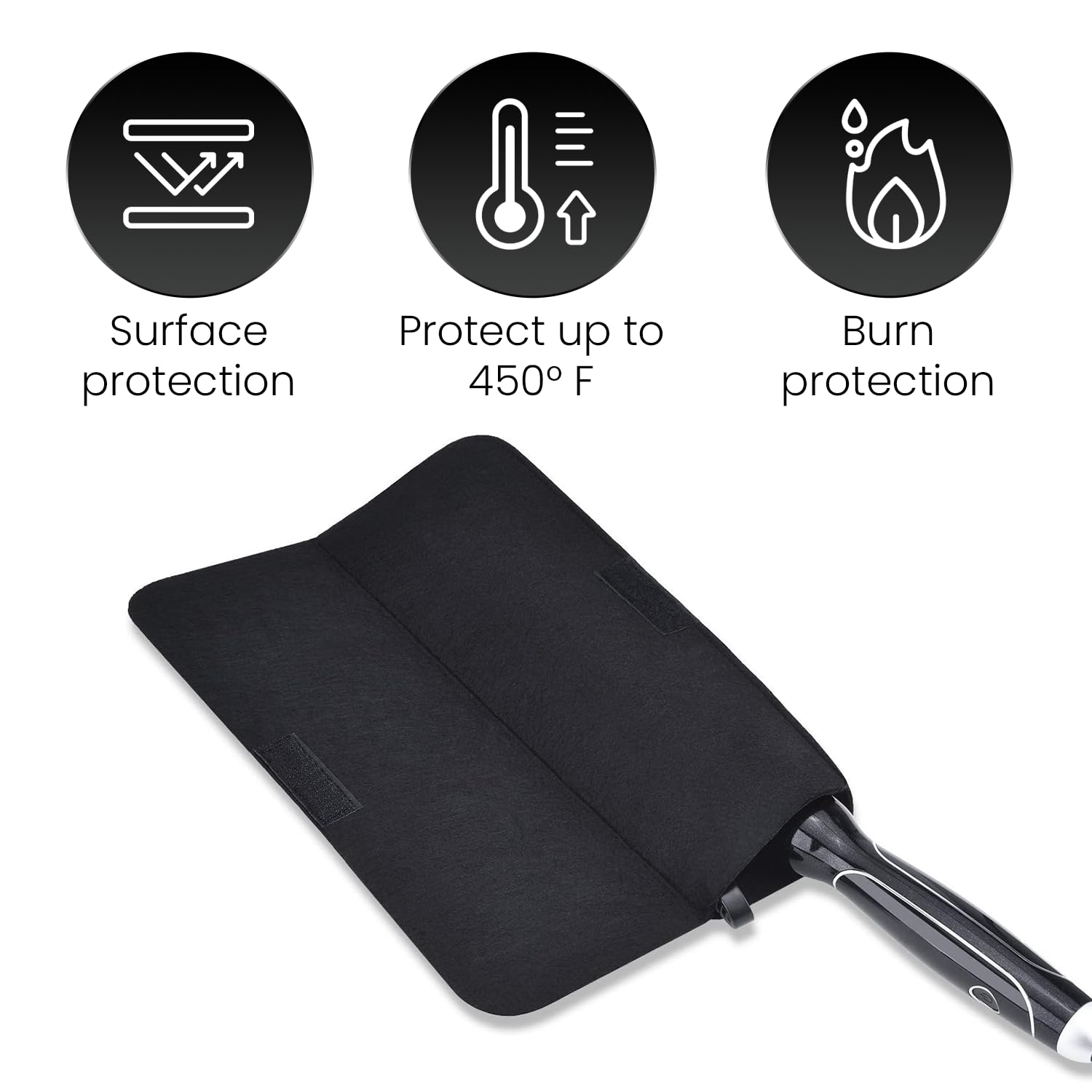 Glamza Heat Protection Mat With Travel Pouch For Hair Straighteners - Preserve Moisture, And Shield Surfaces With Peace Of Mind
