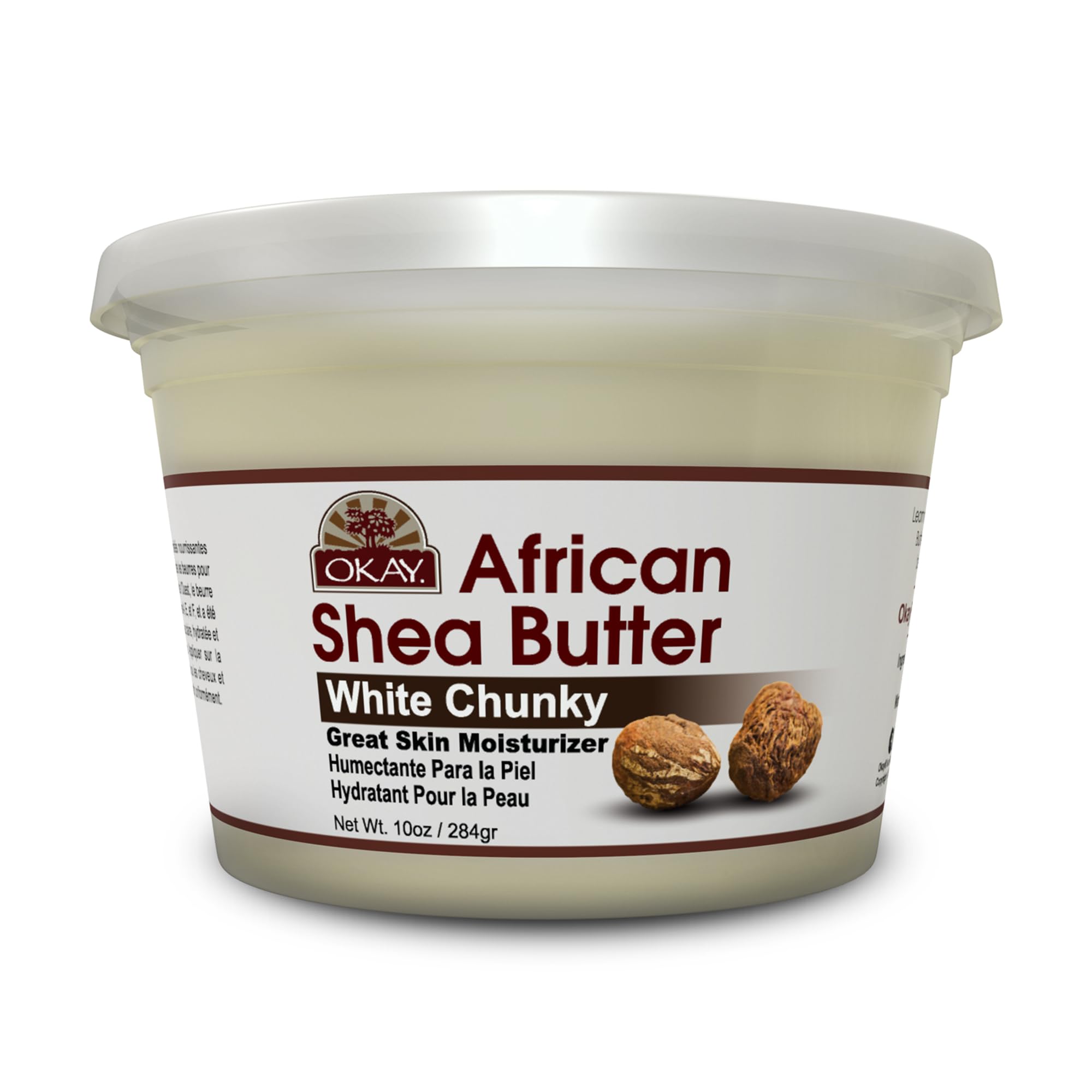 OKAY SHEA BUTTER JAR CHUNKS WHITE 10OZ