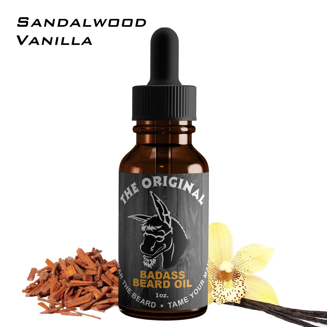 Badass Beard Care Oil For Men - The Original Scent, 1 Oz - All Natural Ingredients, Keeps Beard And Mustache Full, Soft And Heal