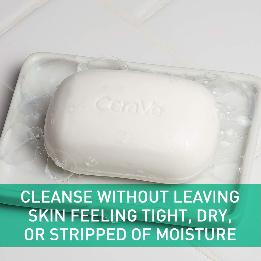 Cerave Foaming Cleanser Bar, Soap-Free Body And Face Cleanser Bar For Oily Skin, Fragrance Free, 4.5 Ounce