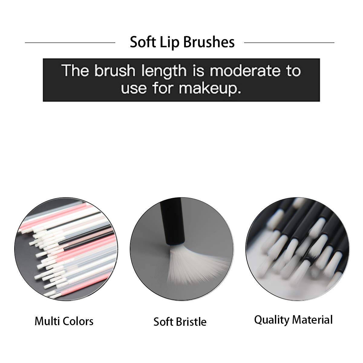 100 Pcs Disposable Makeup Lip Brushes Pyo Cookie Paint Brushes Nail Polish Brushes Cosmetic Lip Brush Wands Mini Paint Brushes F
