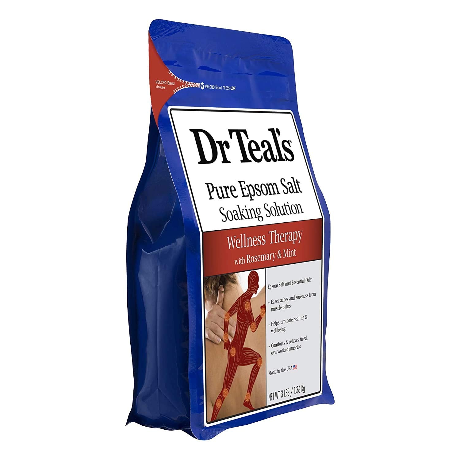 Dr Teal'S Epsom Salt Bath Combo Pack (6 Lbs Total), Soothe & Sleep With Lavender, And Wellness Therapy With Rosemary And Mint