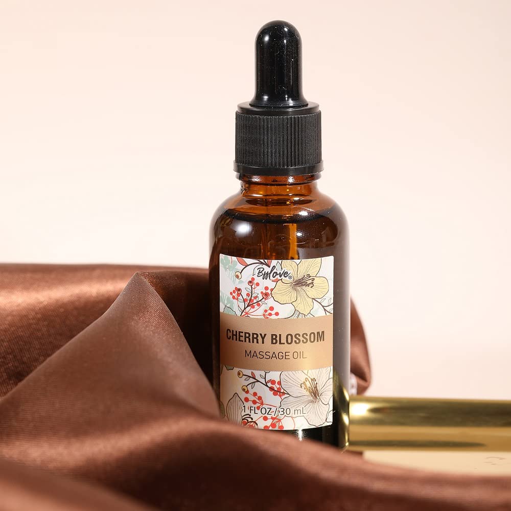 Spa Gifts For Women, Bff Love-5Pcs Cherry Blossom Spa Gifts Box For Her, Spa Kit Gift Set For Women With Massage Oil, Scented Ca