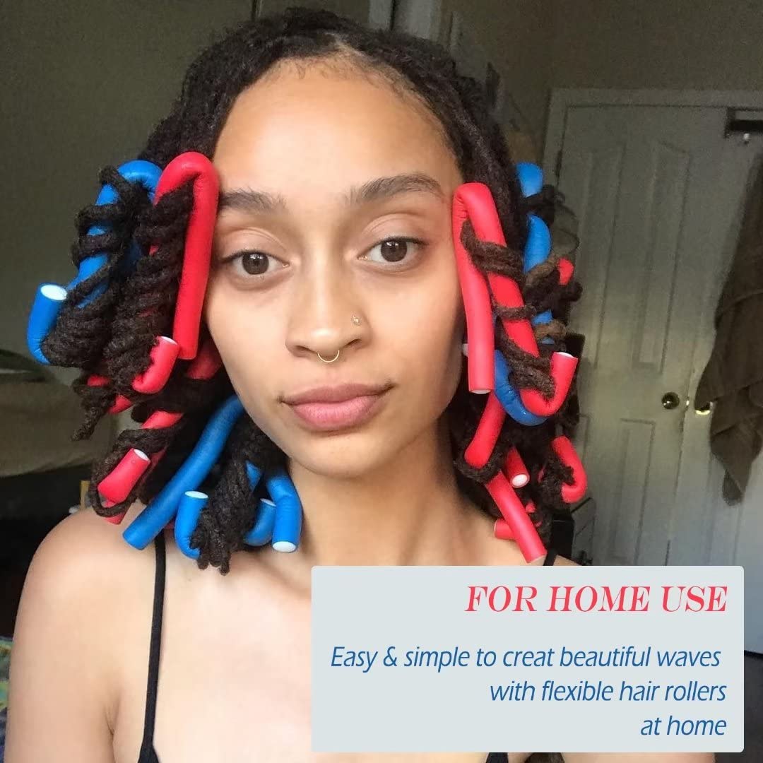 Royota 30Pcs 9.45'' Flexible Hair Rollers Flexi Hair Rods Foam Curlers Heatless Bendable Twist Flexirod For Short Medium And Lon