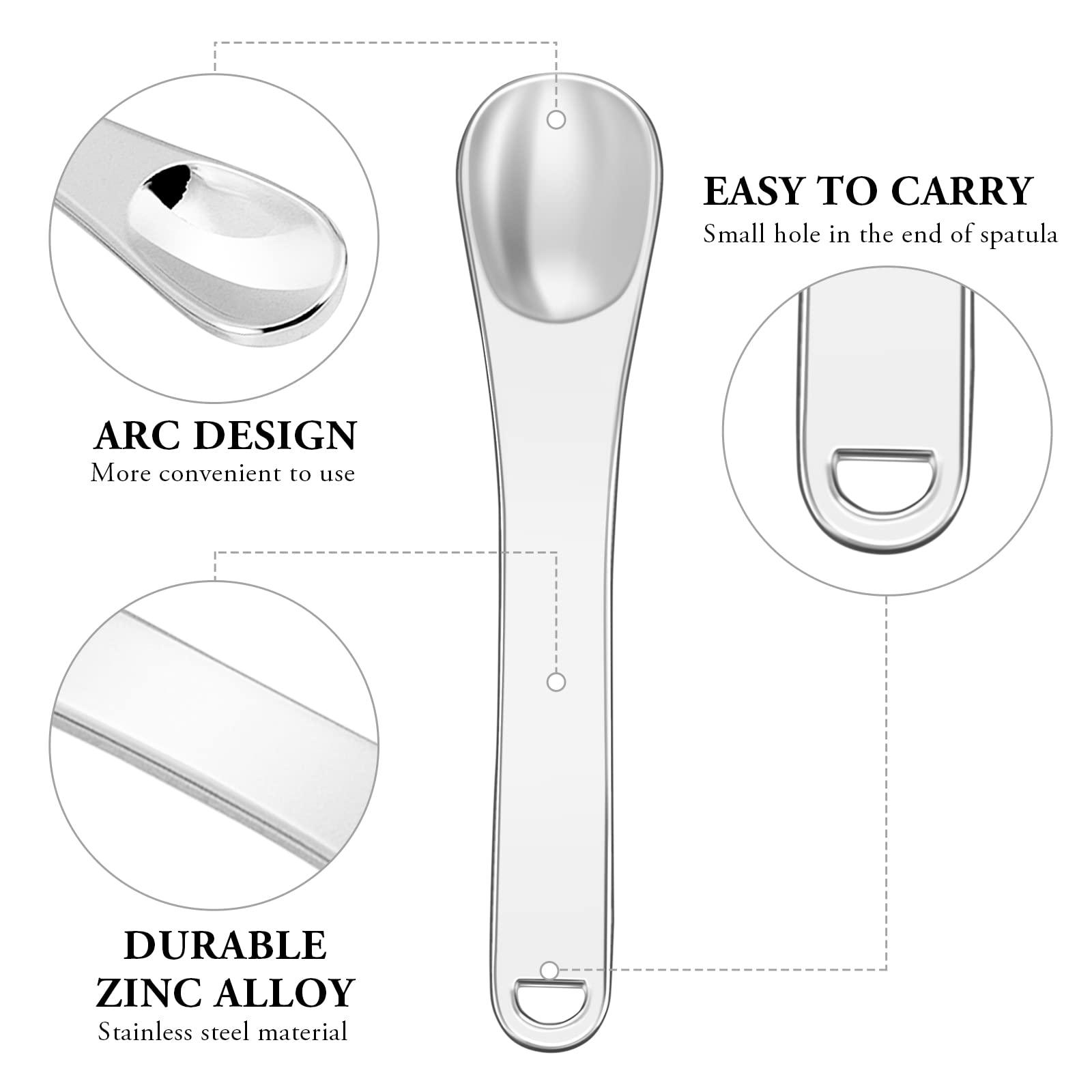 Wllhyf Mini Metal Makeup Spatula Skin Care Cosmetic Spoon Reusable Applicator, Beauty Scoop For Facial Cosmetic For Face Mask Cr