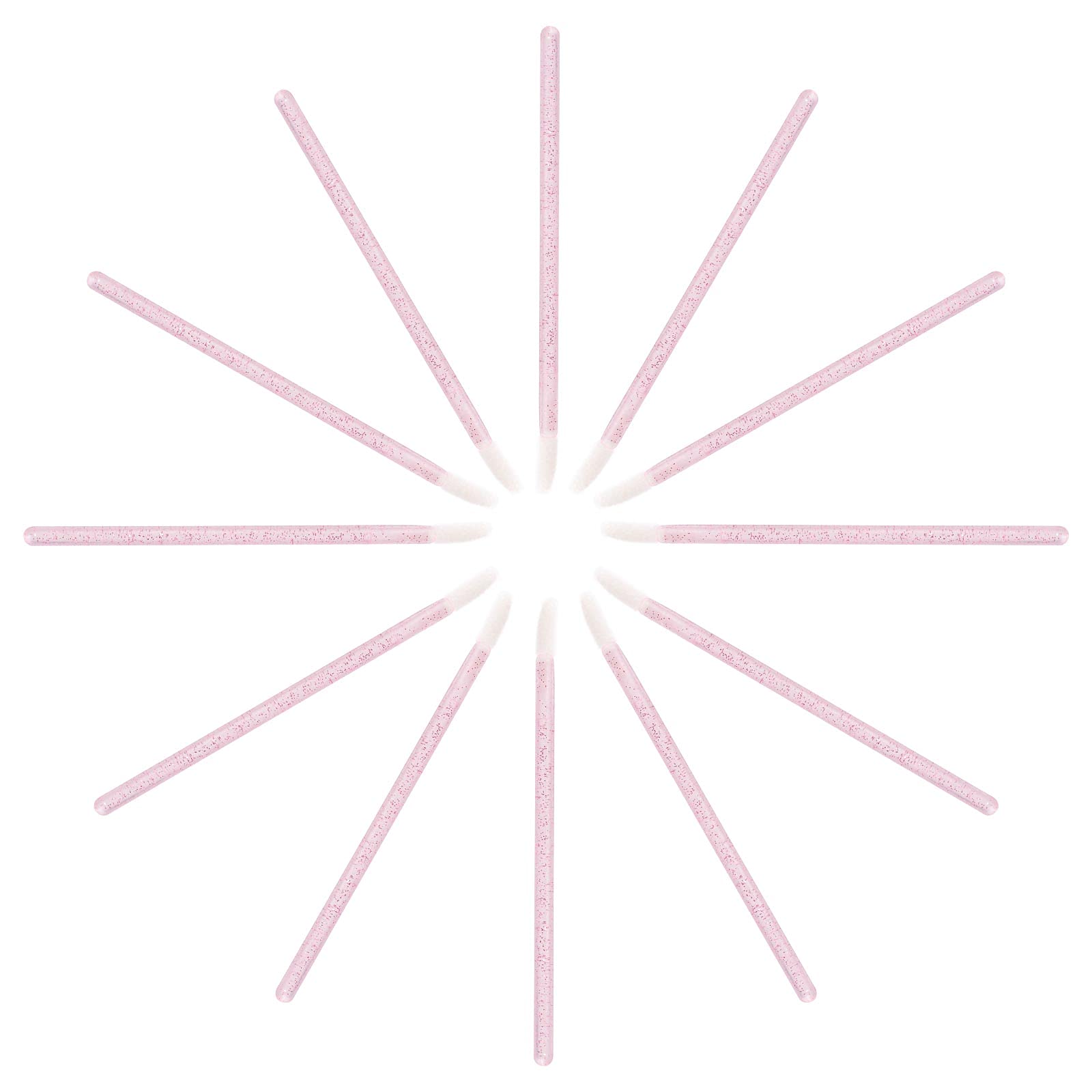200 Pieces Lip Brush Lint Free Applicators Crystal Lipstick Disposable Applicators Lip Wands Lip Gloss Brushes - Pink