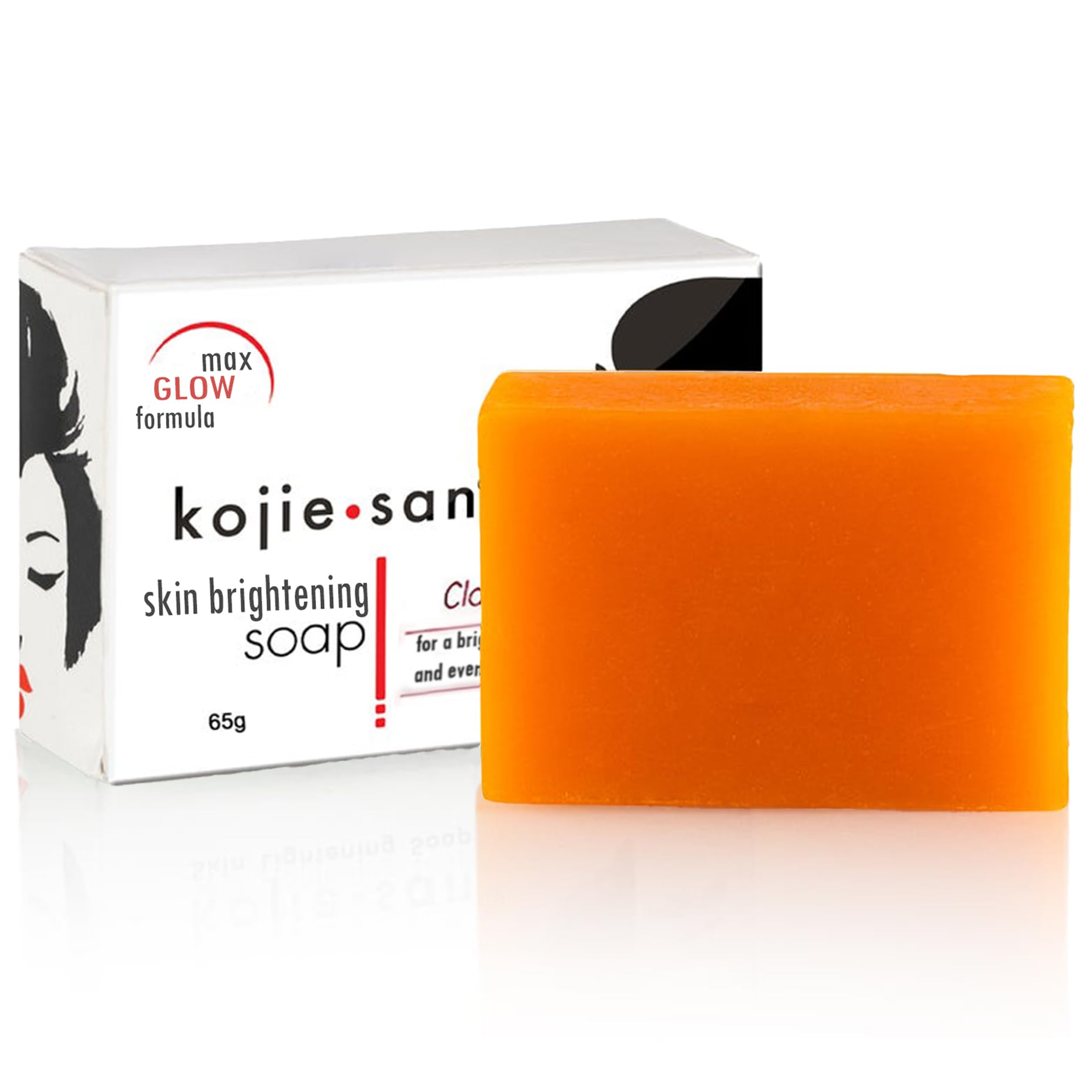 Kojie San Skin and Body Brightening Soap - Original Kojic Acid, Dark Spot Remover Soap Bar with Coconut & Tea Tree Oil- 65g x 1 