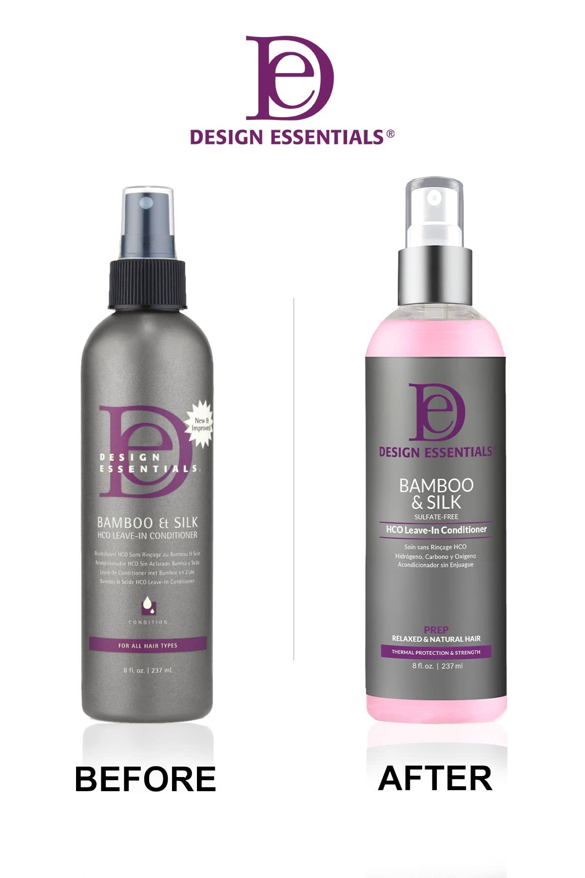 Design Essentials Bamboo & Silk Hco Leave-In Conditioner For Thermal Protection And Strength, 8 Fl Oz.