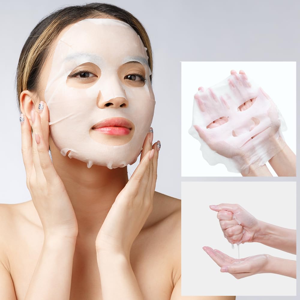 #Ootd Cica Calming Mask For Face Sensitive Irritated Skin, Soothing, Moisturizing, Korean Anti Aging Face Mask, Eve Vegan, Chamo