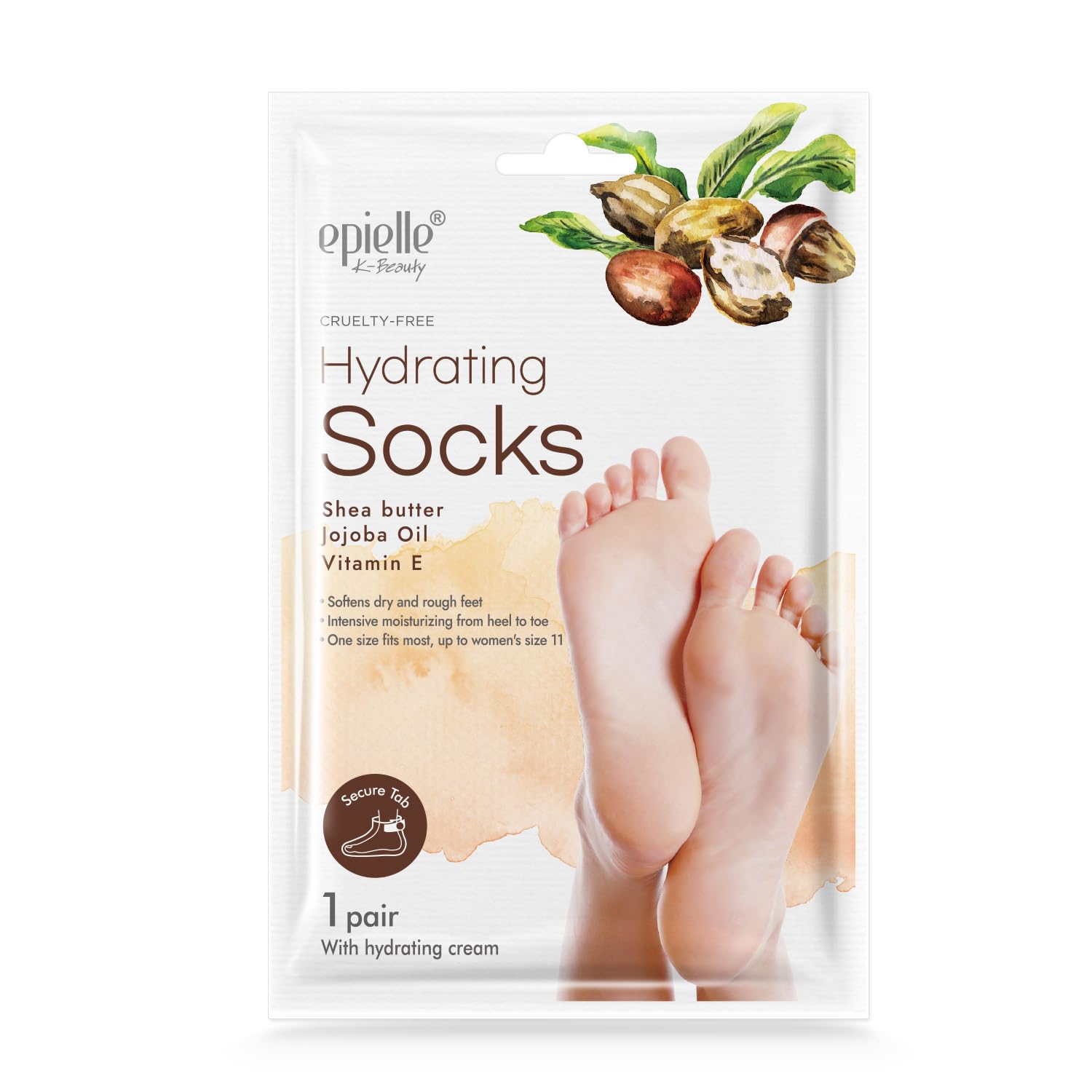 Epielle Hydrating Hand & Foot Masks (Glove & Socks 12Pk) For Dry Hand, Dry & Cracked Heel | Spa Day | Shea Butter + Jojoba Oil +