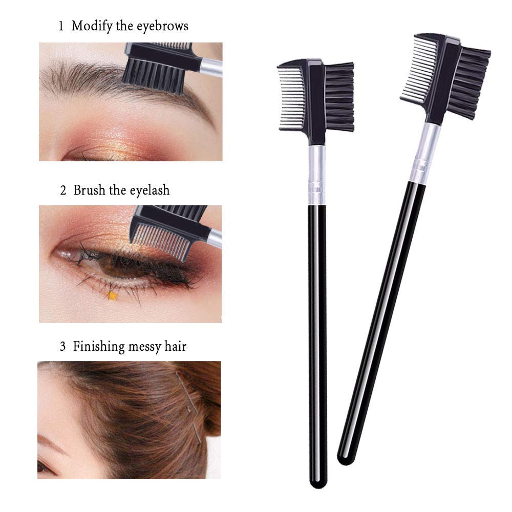 1 Pcs Eyelash Comb And Eyebrow Brush Comb, Eyebrow Eyelash Brush Makeup Tool For Eyelashes Extension (1 Count (Pack Of 1))
