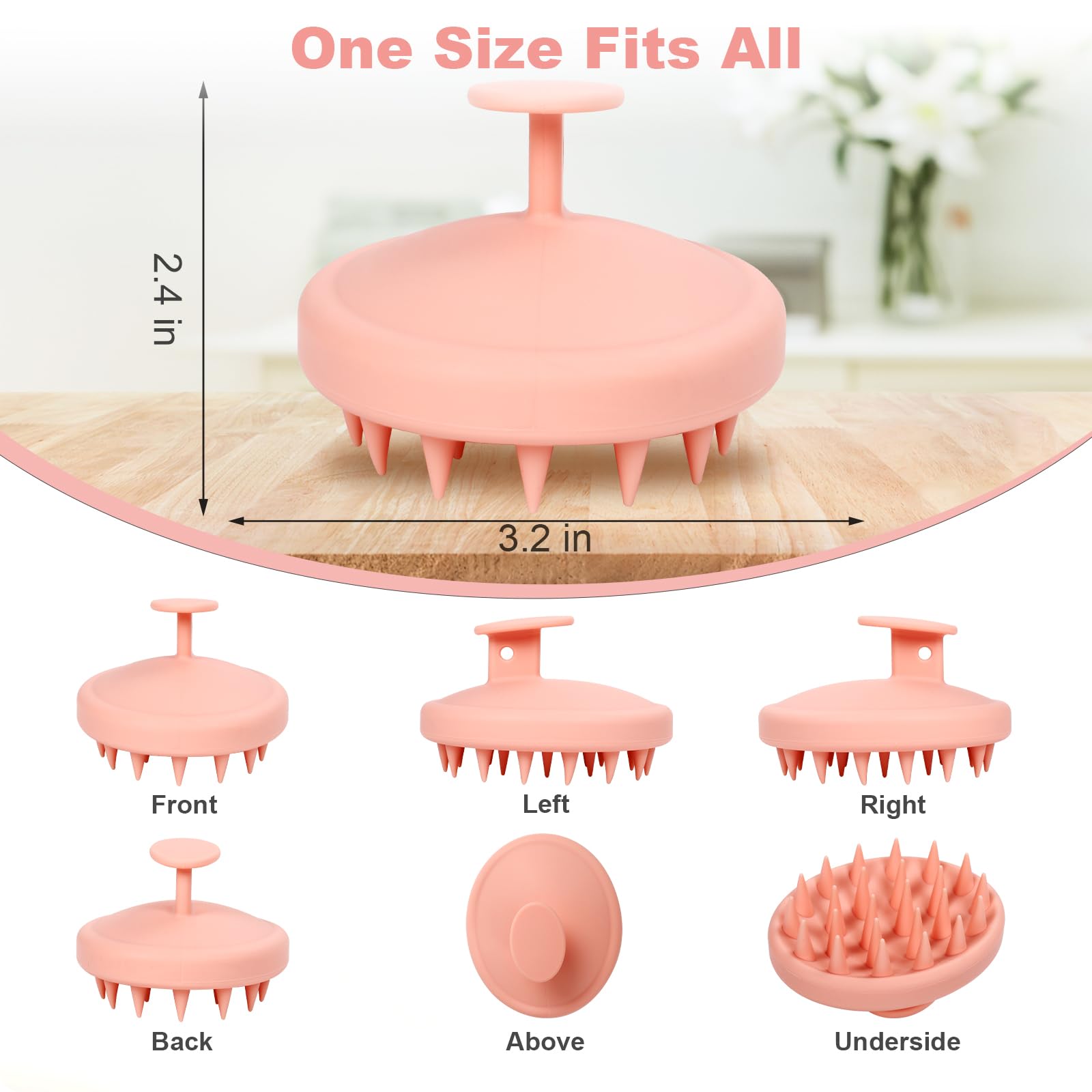 Meartchy Silicone Scalp Massager, Scalp Scrubber For Hair Growth With Soft Bristles, Scalp Exfoliator Brush Dandruff Removal Sha