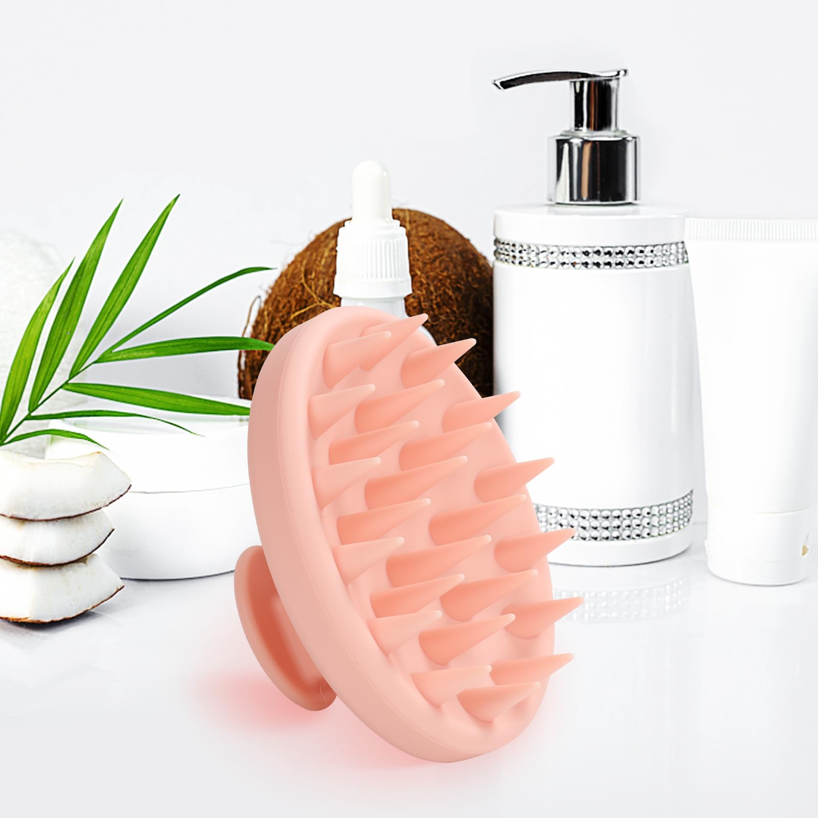 Meartchy Silicone Scalp Massager, Scalp Scrubber For Hair Growth With Soft Bristles, Scalp Exfoliator Brush Dandruff Removal Sha