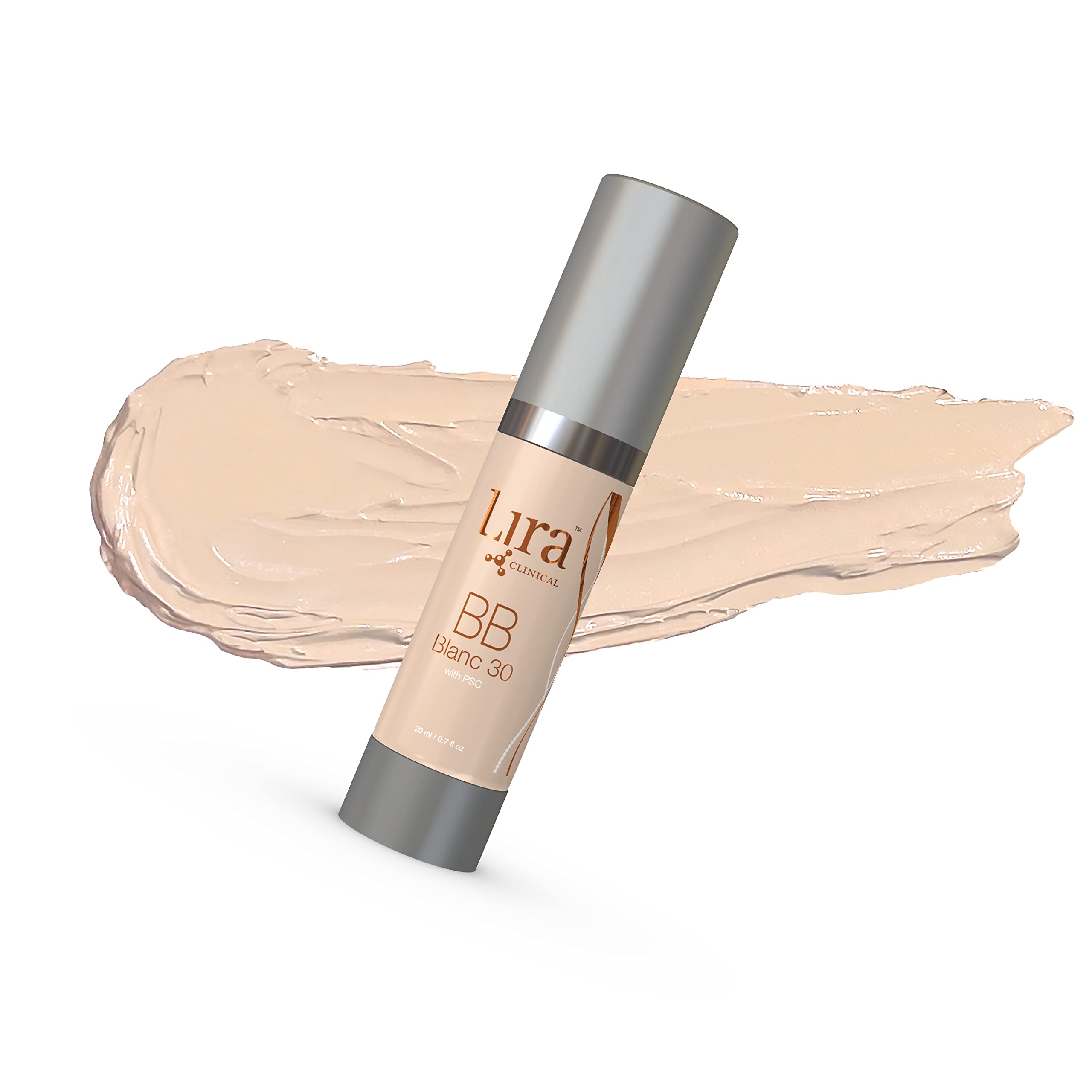 Lira Clinical Bb - Spf 30 Tinted Bb Cream With Psc & Vitamins - Full Coverage - 0.7 Fl Oz. (Bb Blanc 30)