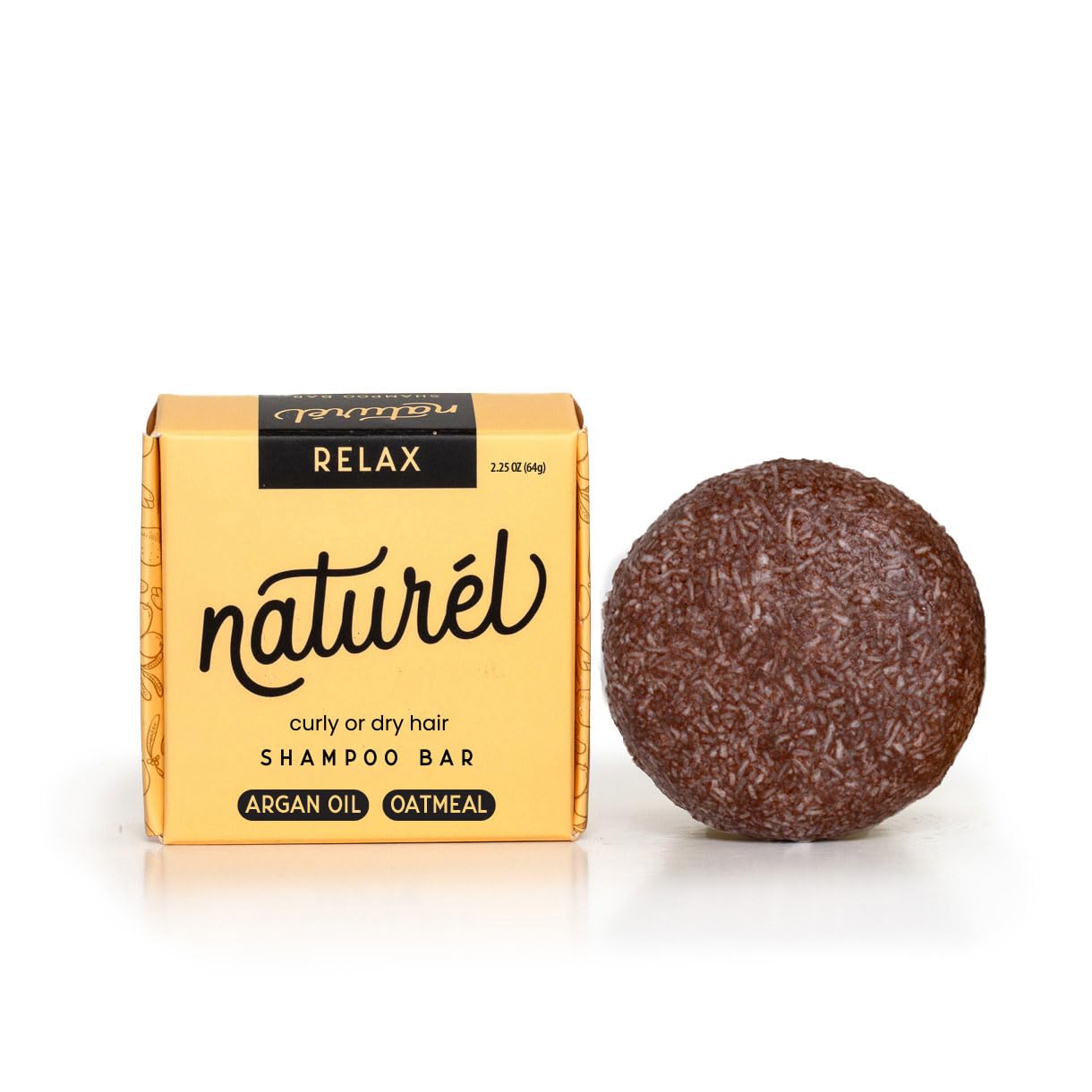 NATUR  L Naturel Relax Moisturizing Shampoo Bar for Curly or Dry Hair, Shampoo Bar for Frizzy Hair, Vegan, Zero Waste, Cruelty F