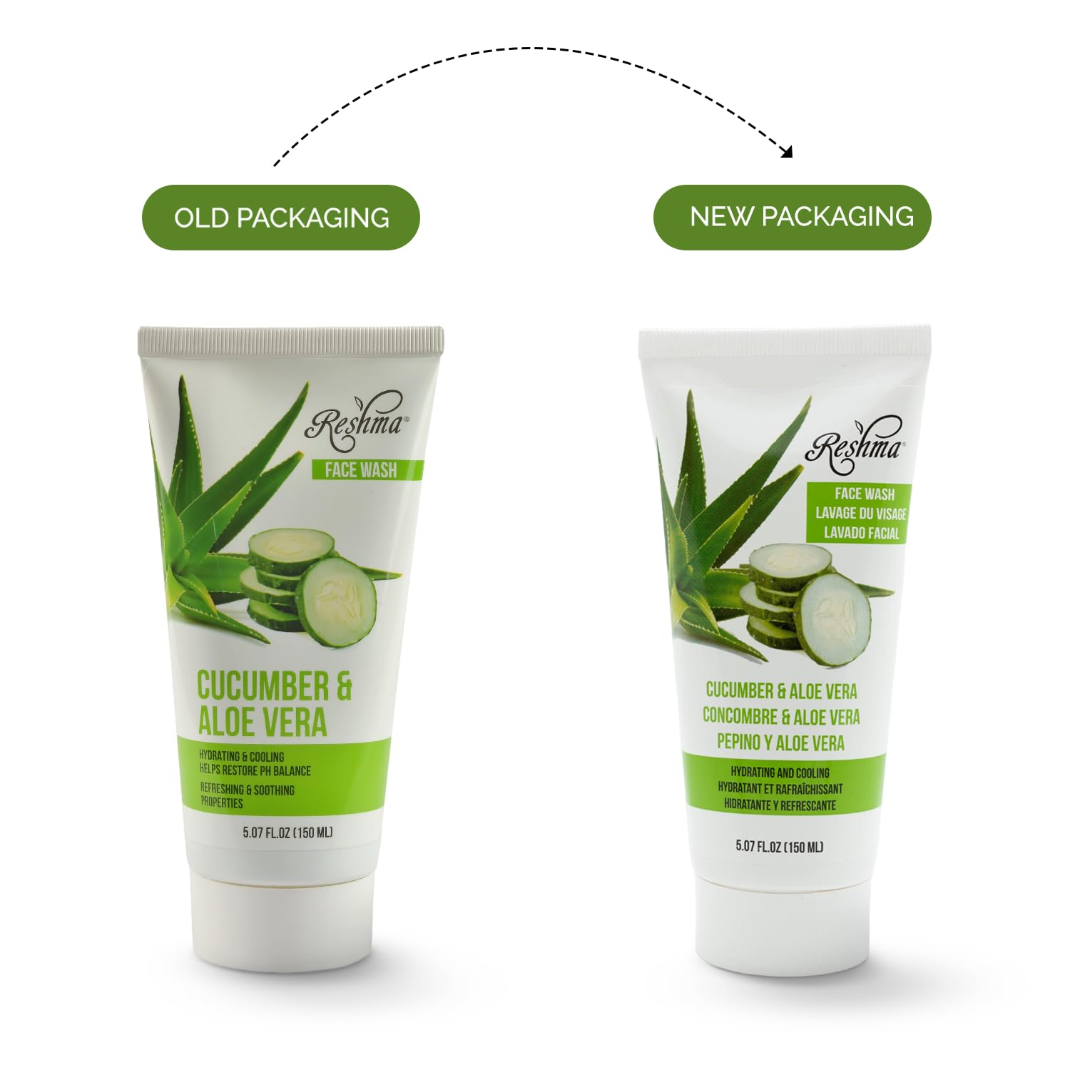 Reshma Beauty Cucumber & Aloe Vera Face Wash | Cleanser For All Skin Types & Dull Skin | Gentle Cleanser For Nourishing And Hydr