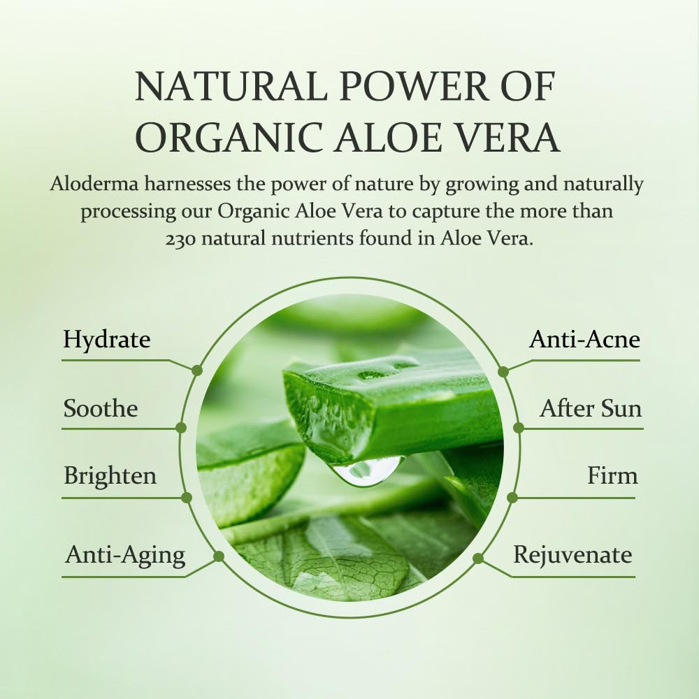Aloderma Hydrating Facial Cleanser With Organic Aloe Vera - Daily Moisturizing Aloe Face Wash With Shea Butter, Vitamin E - Nour