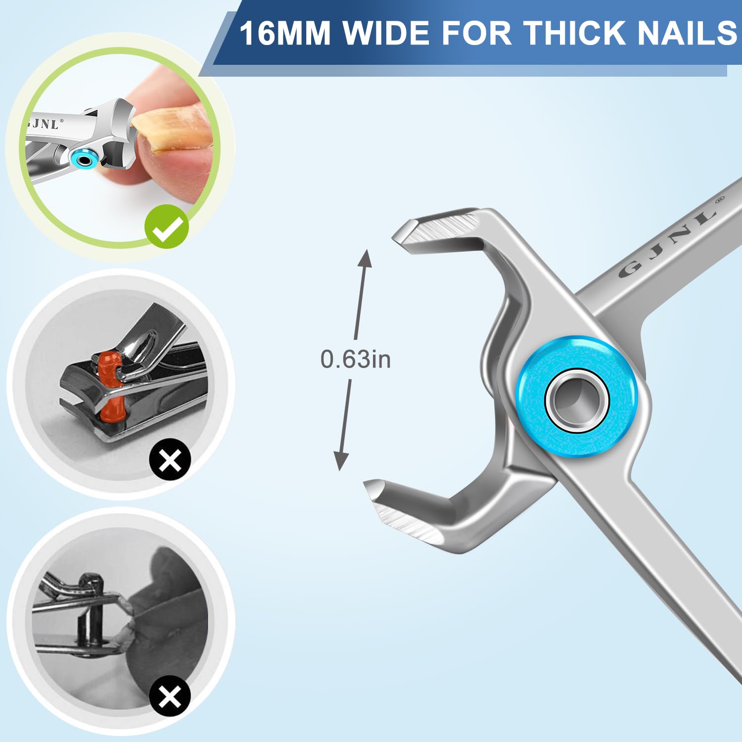 New Nail Clippers For Men, 2024 Upgrade Angled Head Toe Nails Clippers, Wide Jaw Toenail Clippers For Thick Nails, Heavy Duty Na