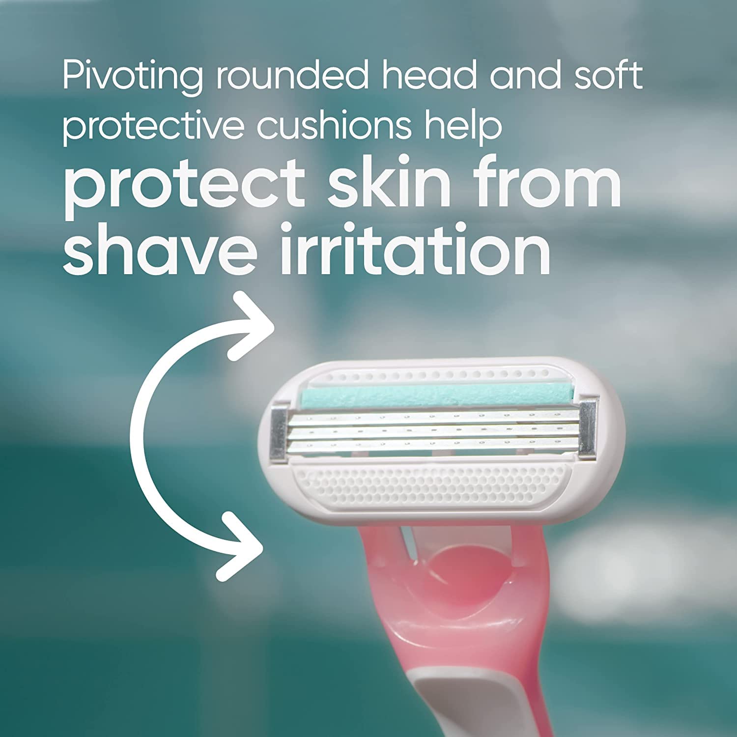 Gillette Venus Sensitive Disposable Razors For Women With Sensitive Skin, 6 Count, Delivers Close Shave With Comfort