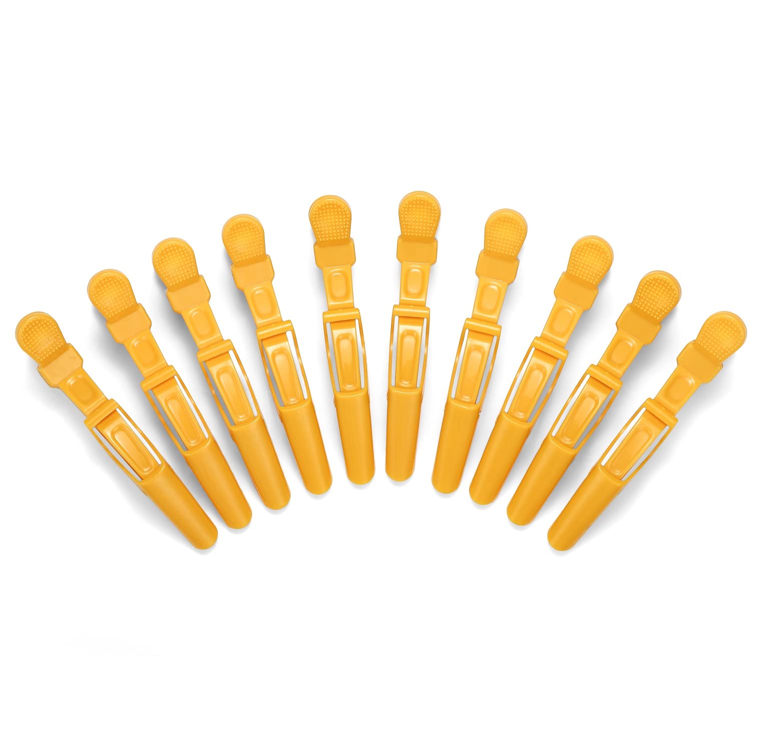 10Pcs/Set Multicolor Croc Clips Transparent Plastic Hairdresser Clips Hair Styling Sectioning Barrettes Professional Non Slip Al