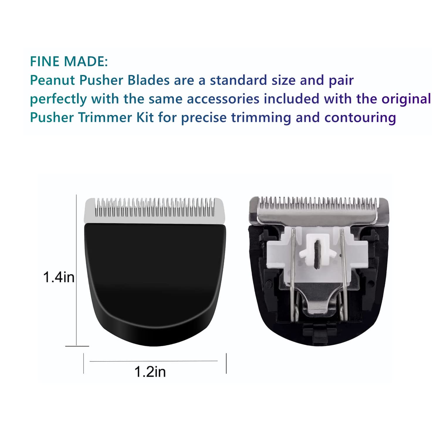 2 Pack Professional Peanut Clipper/Trimmer Snap On Replacement Blades #2068-300 - Compatible with Wahl Peanut Hair Clipper/Trimm