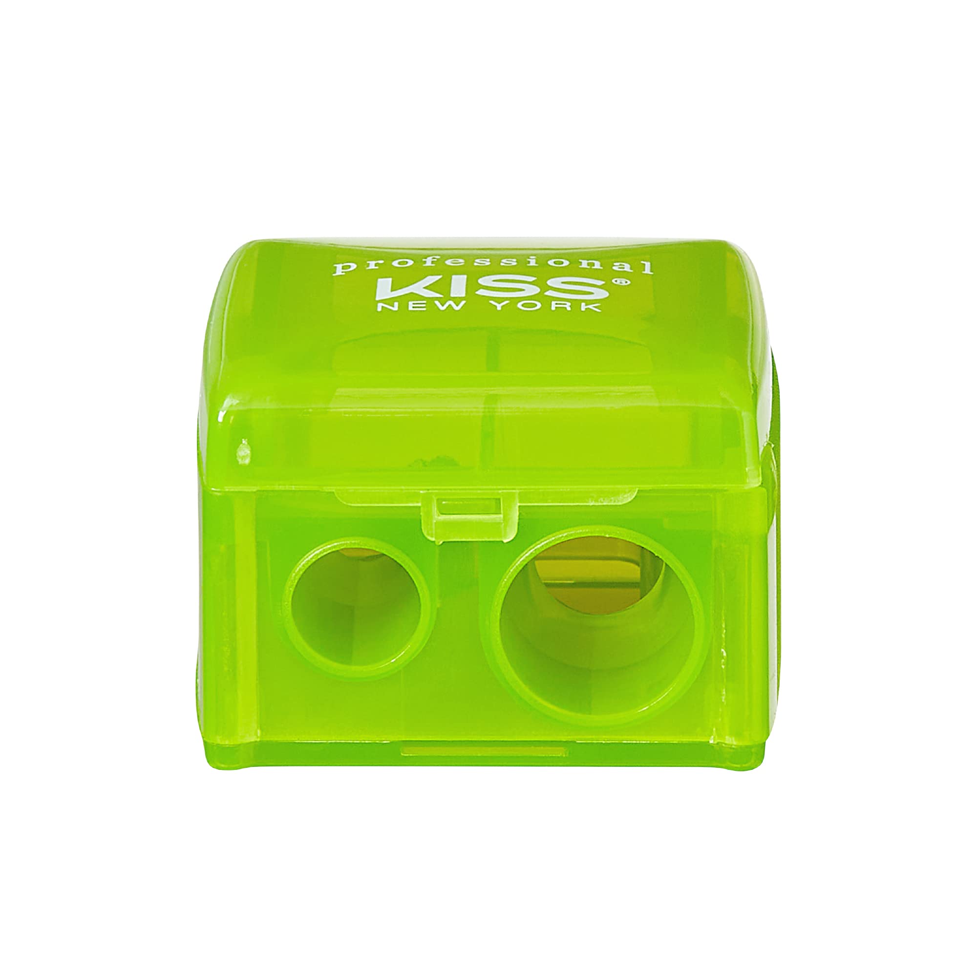 Kiss New York Professional Duo Pencil Sharpener, Convenient, Essential Tool For Eye Liner, Lip Liner, Sharpens, Easy To Clean, C