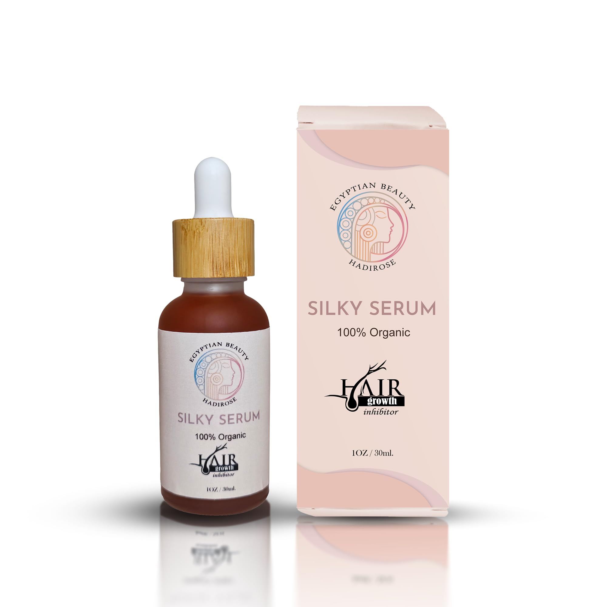 Silky Serum by Hadirose | Pure Red Saad Oil (Cyperus Rotundus) | 100% Organic All Natural Permanent Hair Removal | Hair Growth I