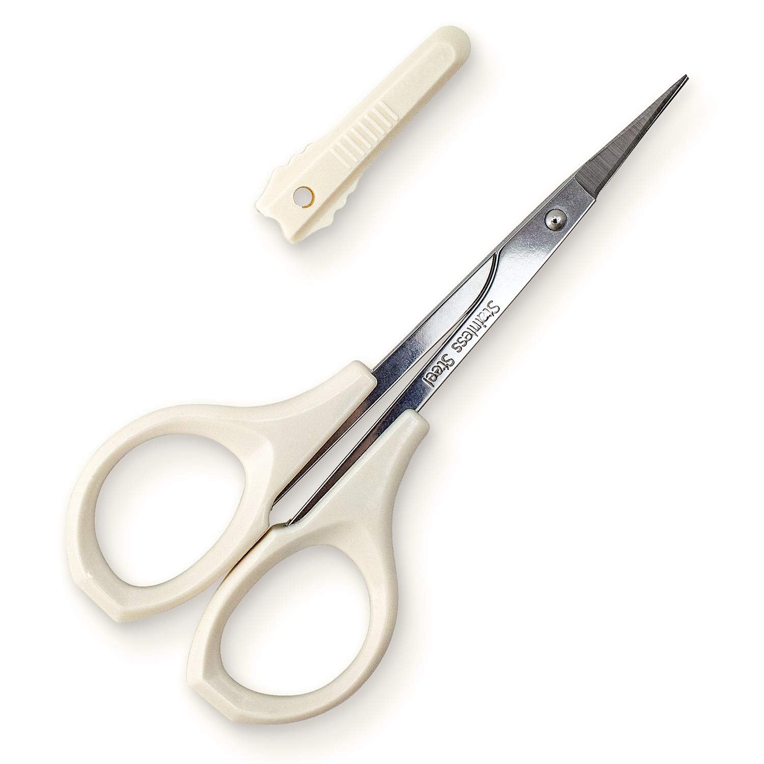 Humbee Eyebrow Scissors Self Care Tools Small Scissors for Facial, Nose, Eyebrow, Mustache, and Beard Hair Trimming & Grooming, 