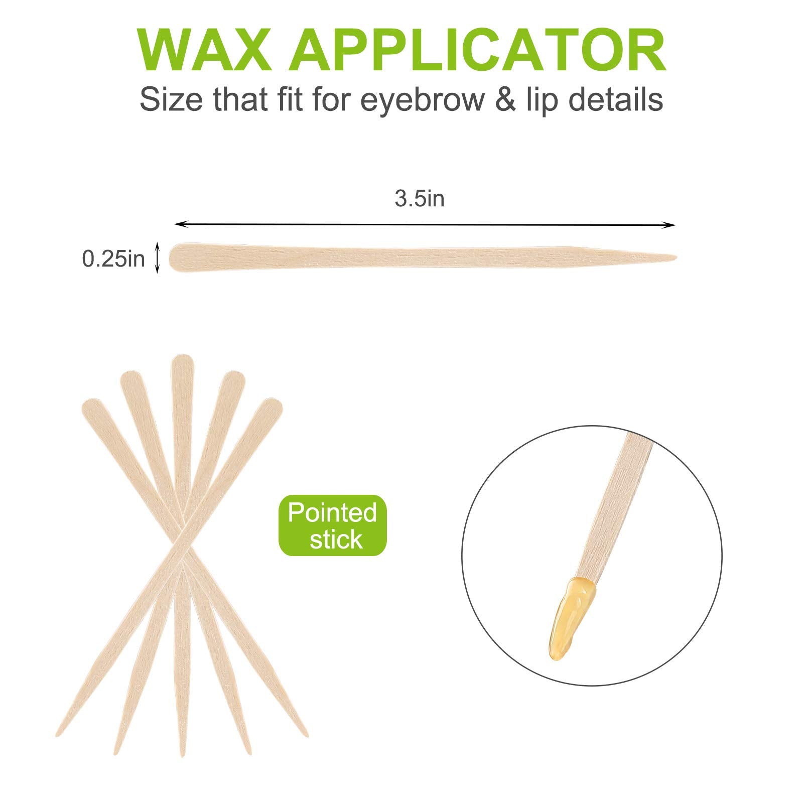 1200 Pack Wooden Waxing Sticks Wax Spatulas Sticks Small Wax Applicator Sticks Wood Craft Sticks Spatulas Applicator For Hair Ey