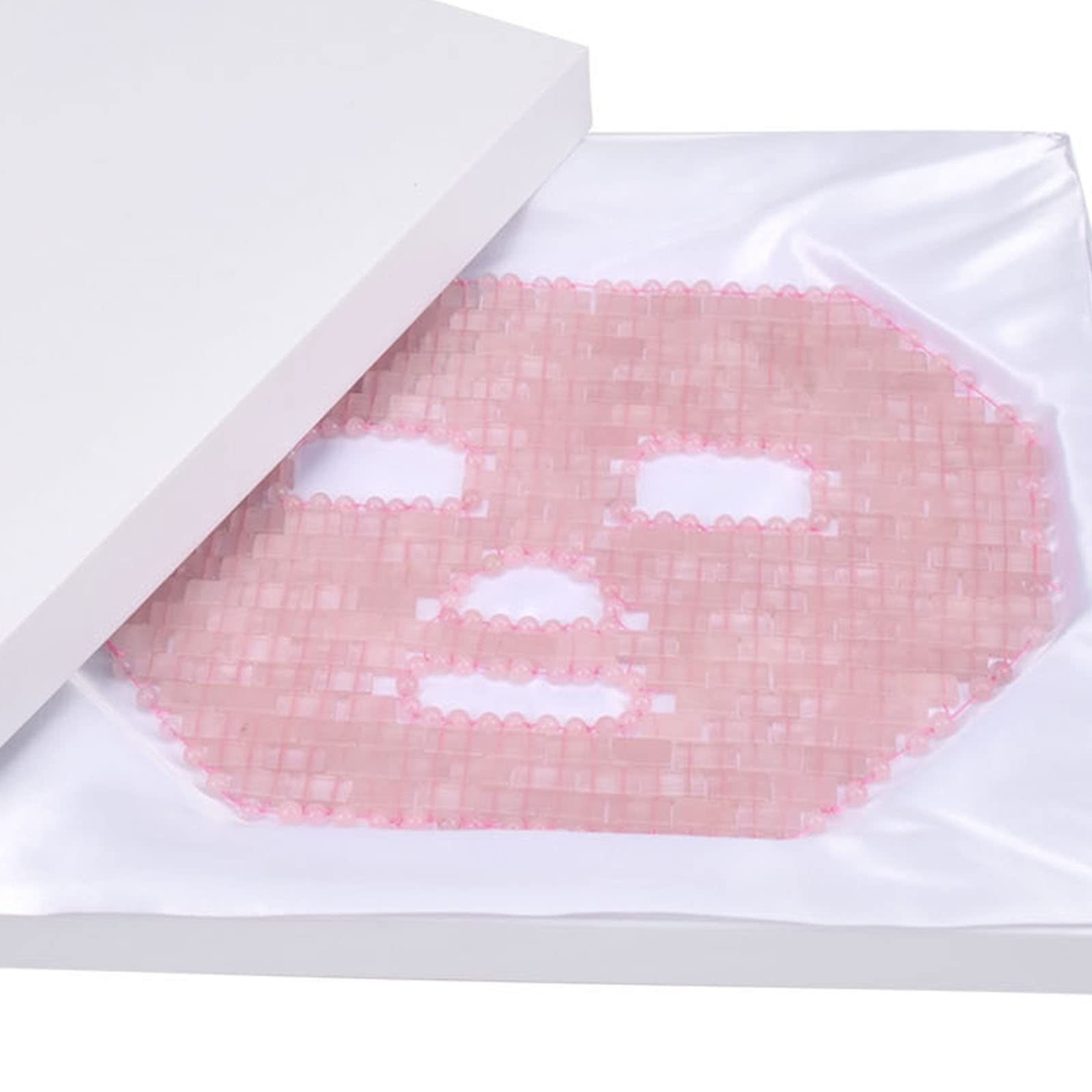 Ideayard Rose Quartz Mask|100% All Natural Jade Face Mask|Diminish Puffiness|Soothe Eye Fatigue|Dark Circles Face Caring