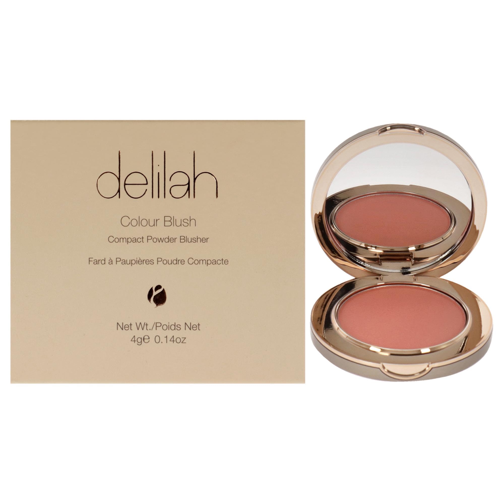 Delilah - Compact Powder Blusher - Clementine - Light Weight And Long Wear - For All Type Of Skin Tone - Blur Imperfection - No