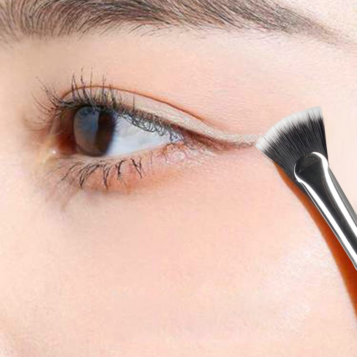 Teonei Fan Mascara Brushes Eyelash Eyebrow Brush Makeup Brush Eye Lashes Makeup Tools Eyelash Brush Eyebrow Brush Eye Shadow Bru