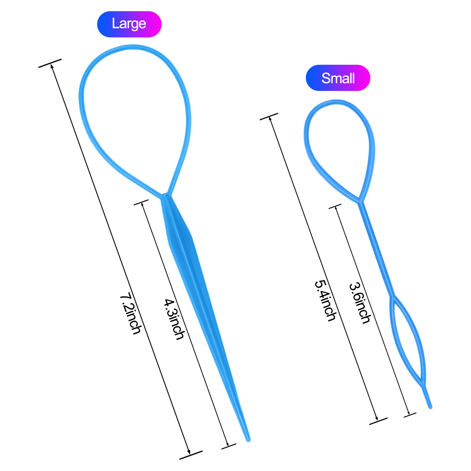 Ahier 8Pcs Topsy Tail Hair Tool, Topsy Tail, Hair Braid Accessories Ponytail Maker, French Braid Tool Topsy Tail Loop Hair Kit (