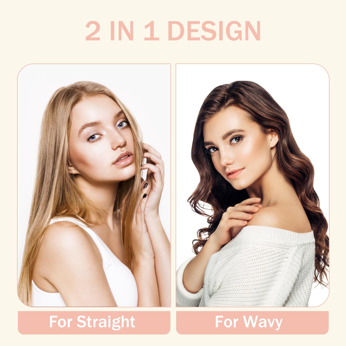 K&K Pro Thermal Brush Creates Blowout Look, 1 3/4 Inch Ionic Heated Round Brush Makes Hair Smoother, Dual Voltage, Thermal Round