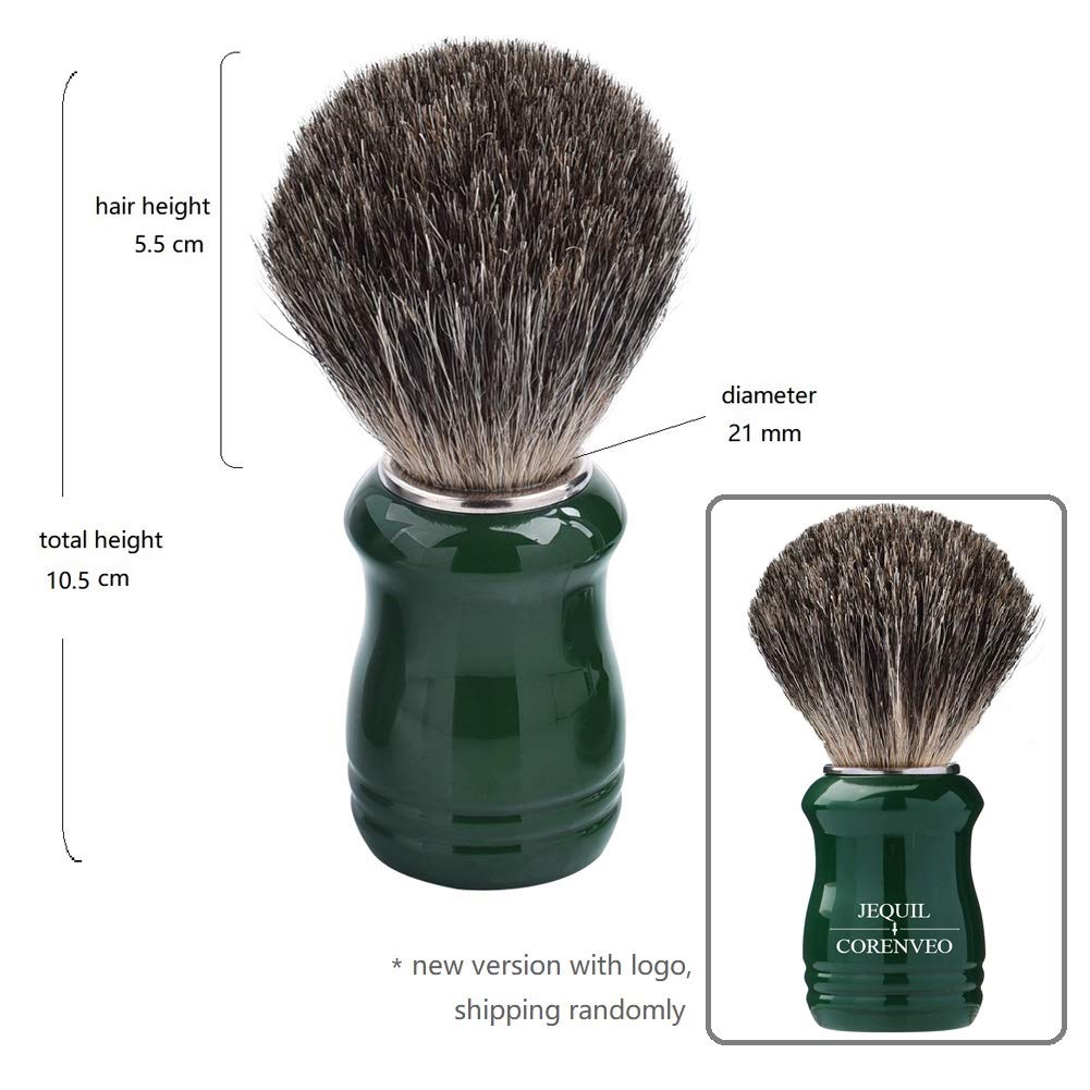 Je&Co Shaving Set,Pure Badger Hair Shaving Brush With Steel Stand And Steel Bowl