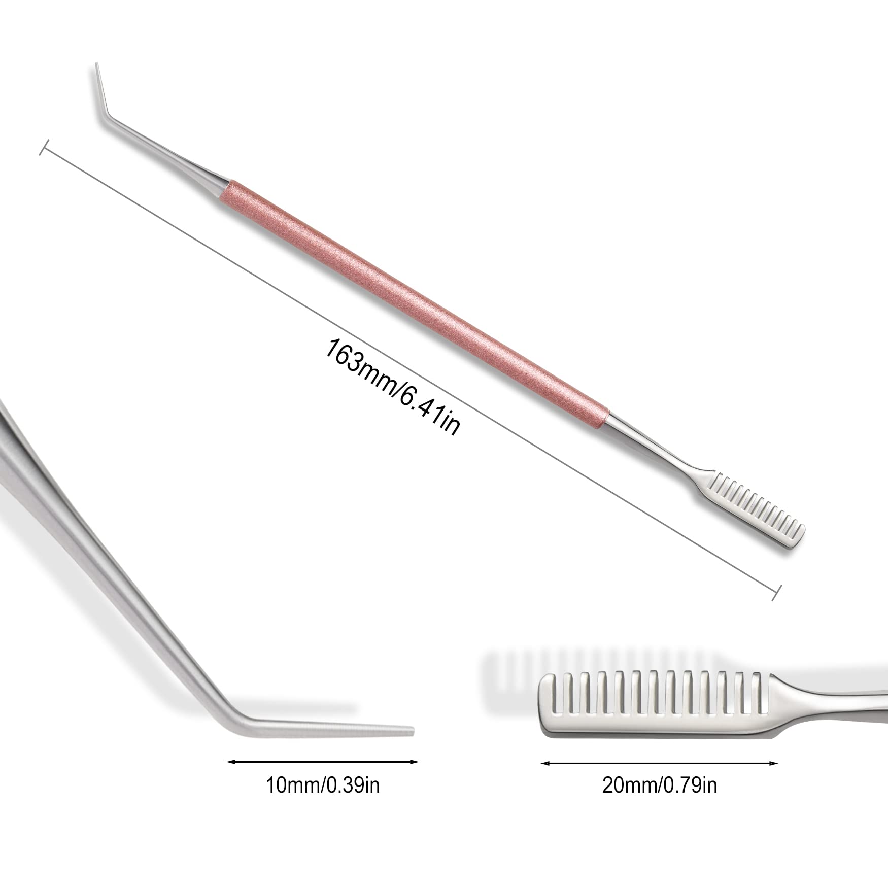 Fvion 2 Pcs Eyelash Lift Tool - Stainless Steel Eyelash Separator Tool For Eyelash Eyebrow Perming Tinting, Metal Lash Lift Rods