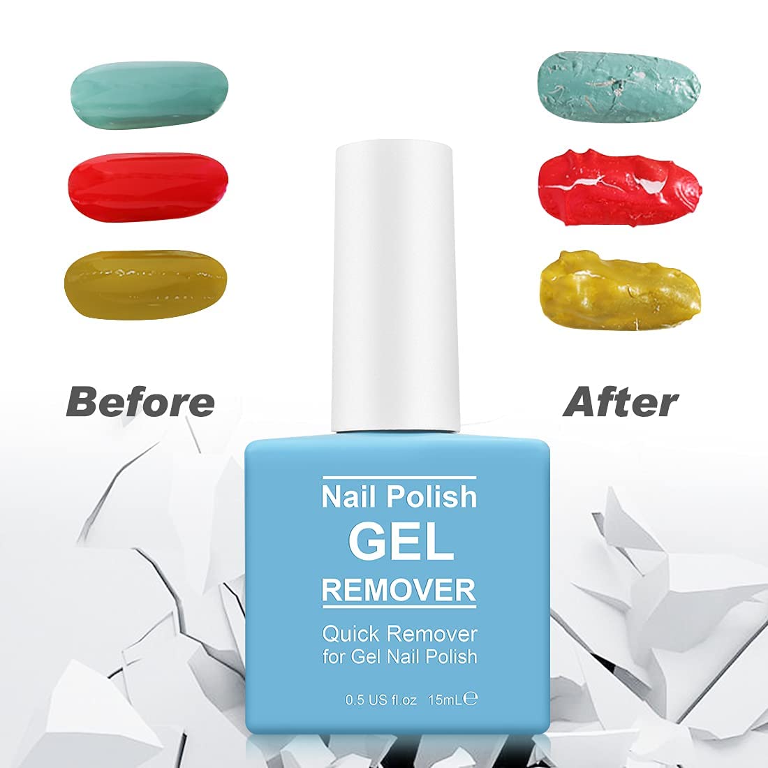 2Pcs Gel Nail Polish Remover, Nail Polish Remover For Gel Nails, Ultra-Powerful Professional Nail Polish Remover, Soak-Off Gel P