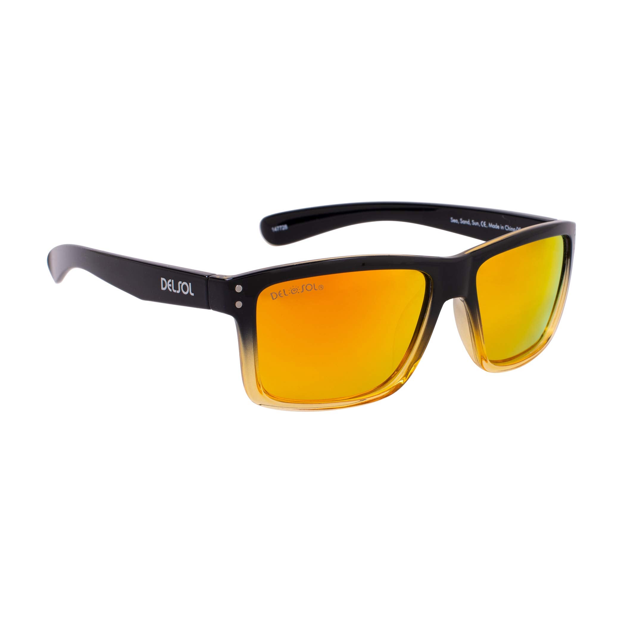 Solize Sea Sand Sun - Black And Clear To Yellow By Delsol For Unisex - 1 Pc Sunglasses