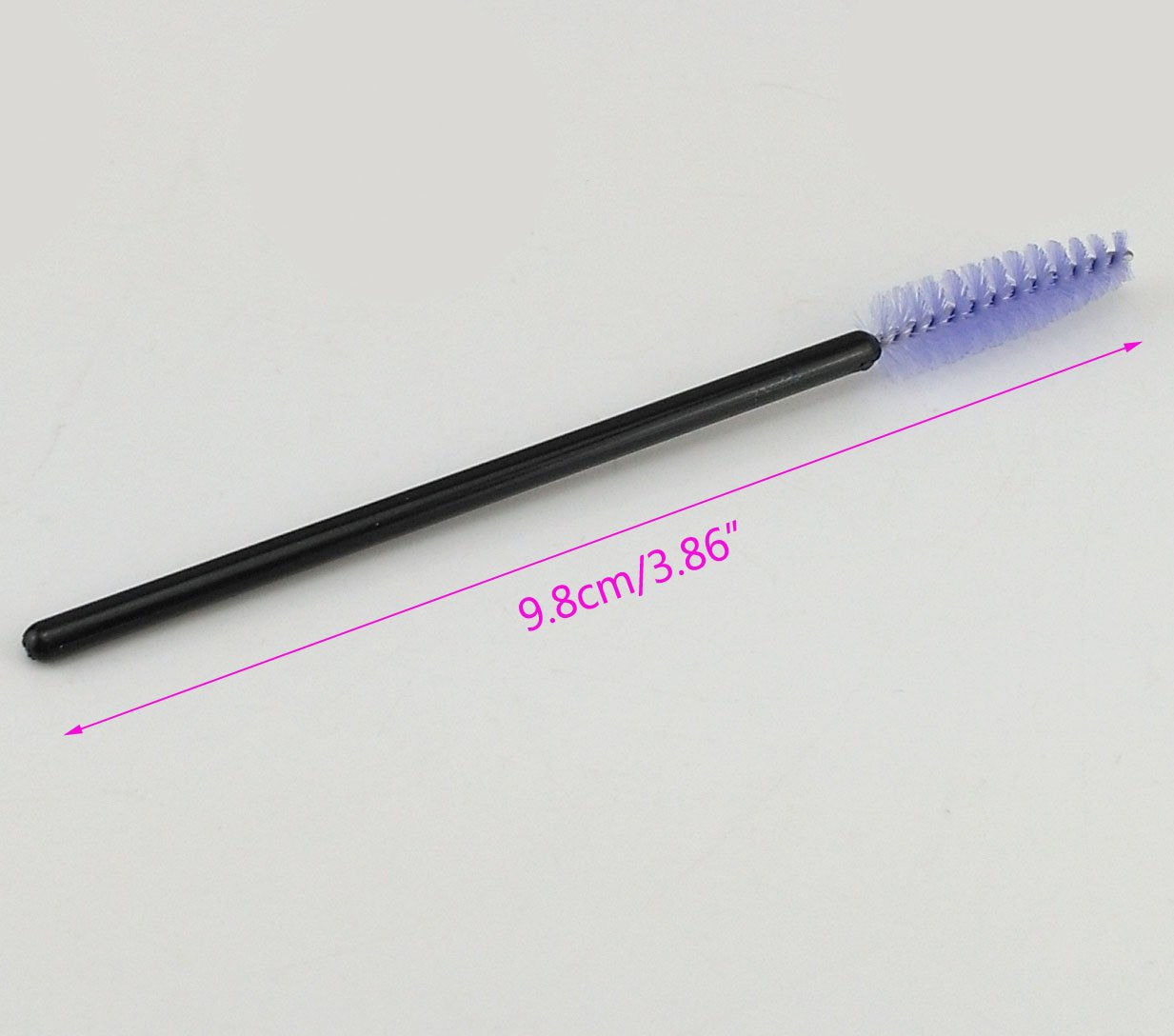 Yueton Pack Of 100 Disposable Eyelash Brushes Wands Mascara Applicator (Black+Light Purple)