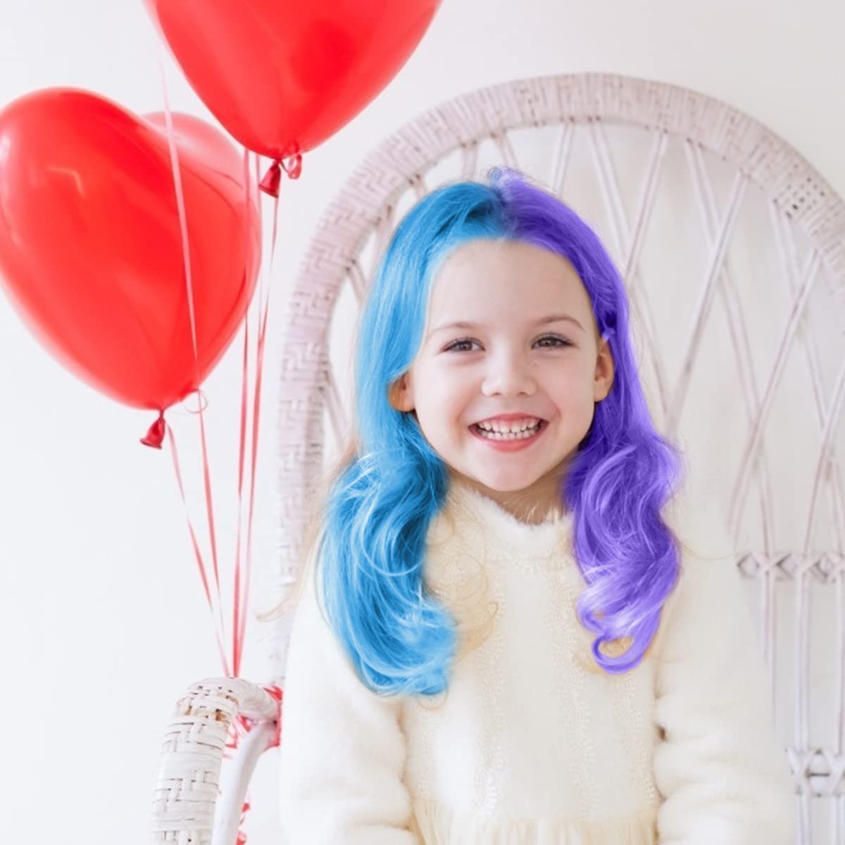 Msdada Blue And Purple Hair Chalk For Girls-New Hair Chalk Comb Temporary Bright Washable Hair Color Dye For Kids-Girls Toys Gif