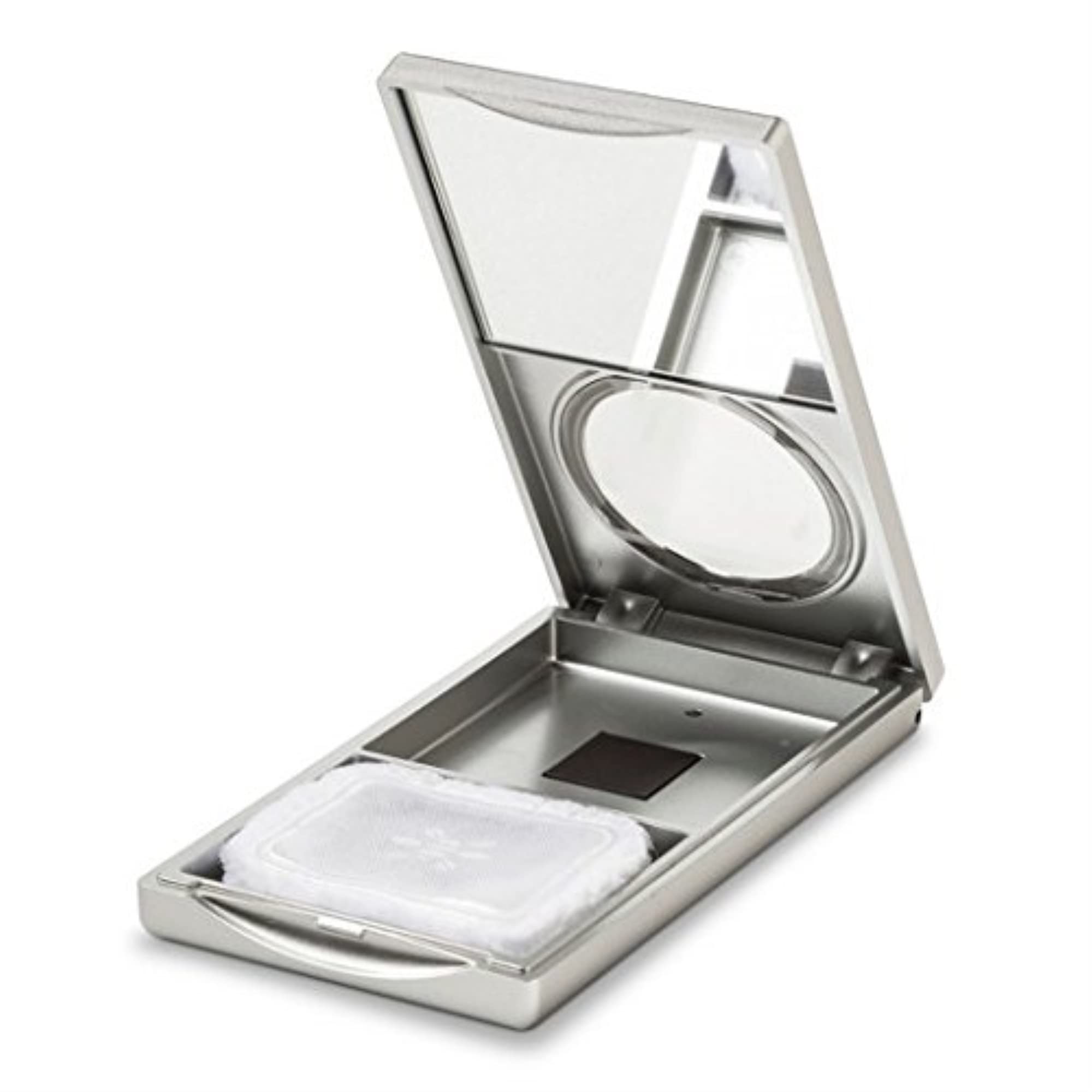 Honeybee Gardens Refillable Pressed Mineral Powder Foundation Compact With Puff & Mirror (Sold Empty) - Eco-Friendly, Travel-Fri