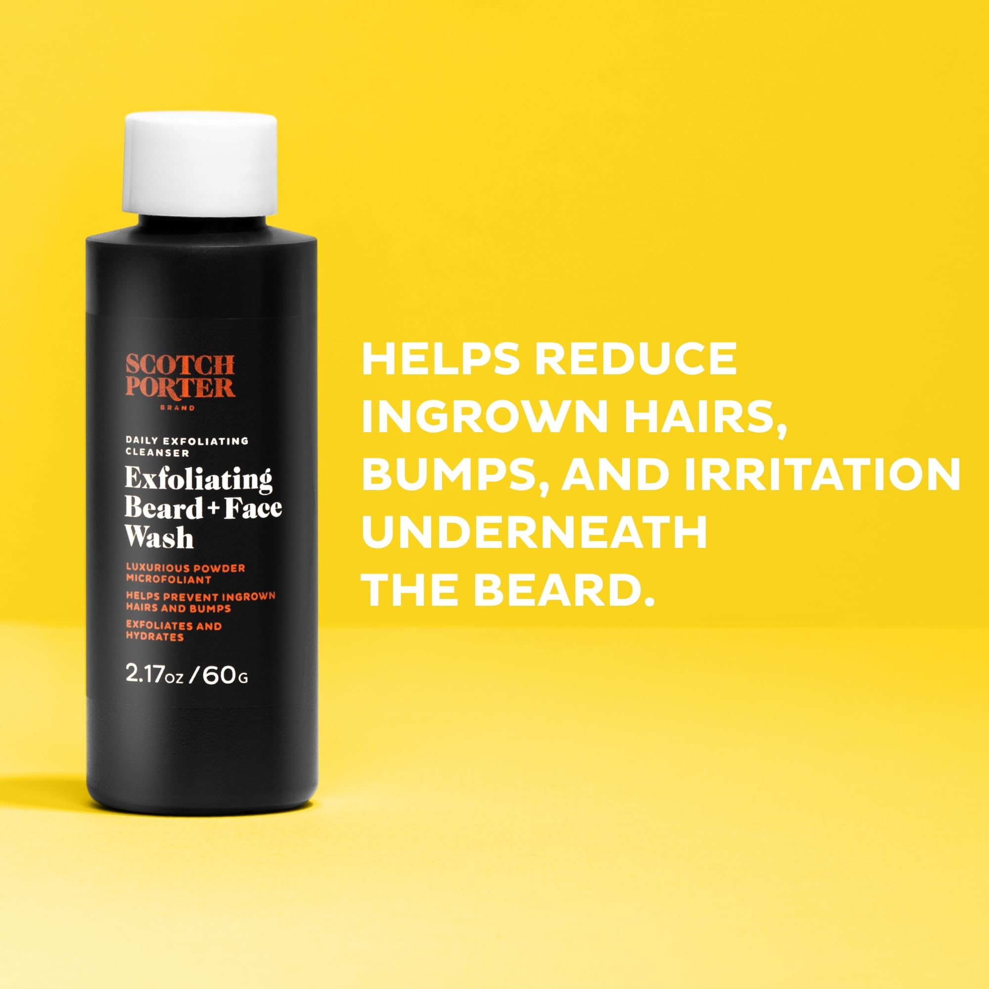 Scotch Porter Exfoliating Beard Wash & Face Cleanser For Men, Travel Friendly | Formulated With Non-Toxic Ingredients, Free Of P