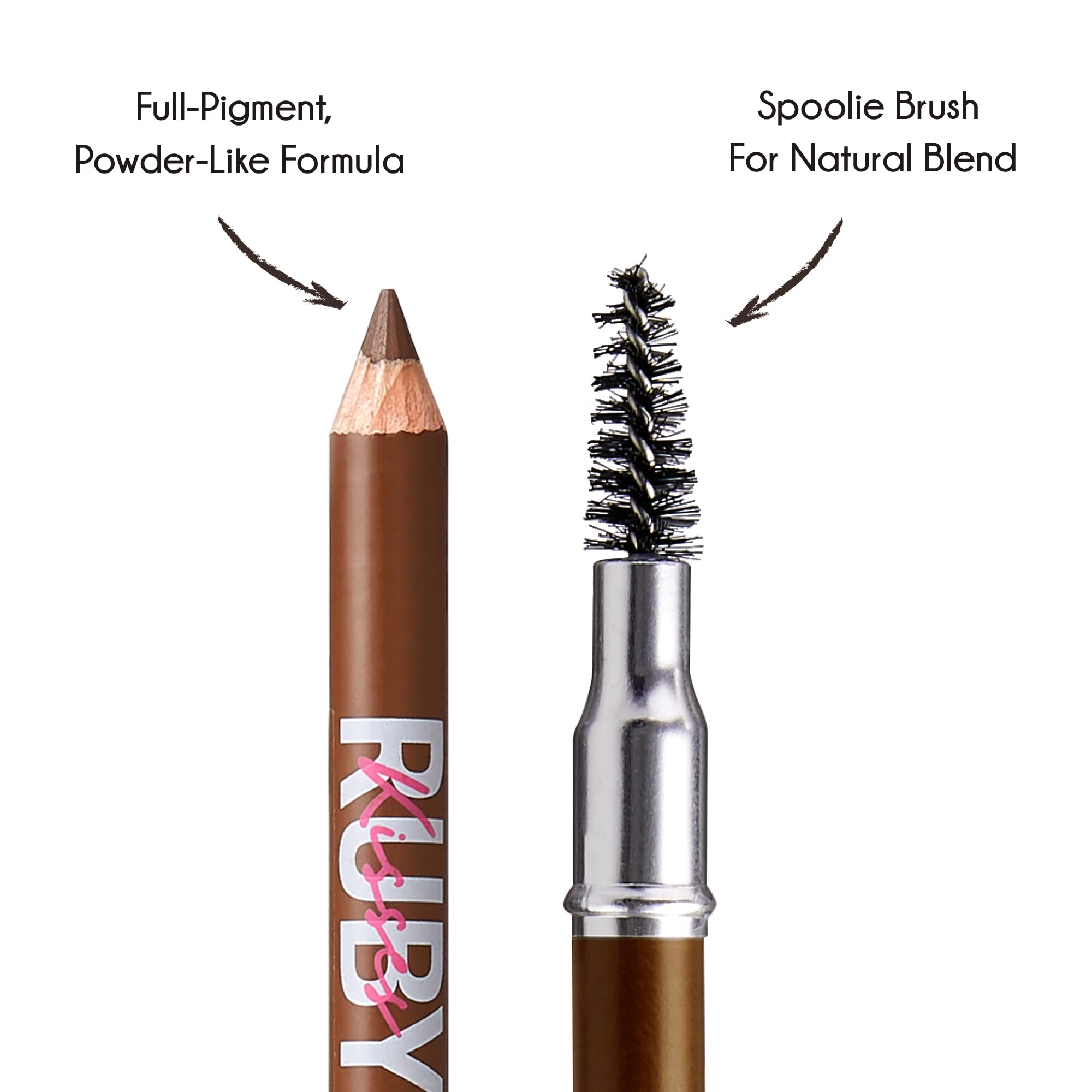Ruby Kisses Gobrow Eyebrow Pencil, Sharpenable, Longwear, Long Lasting Eyebrow Wooden Pencil For Natural-Looking Brows 3 Pack (C