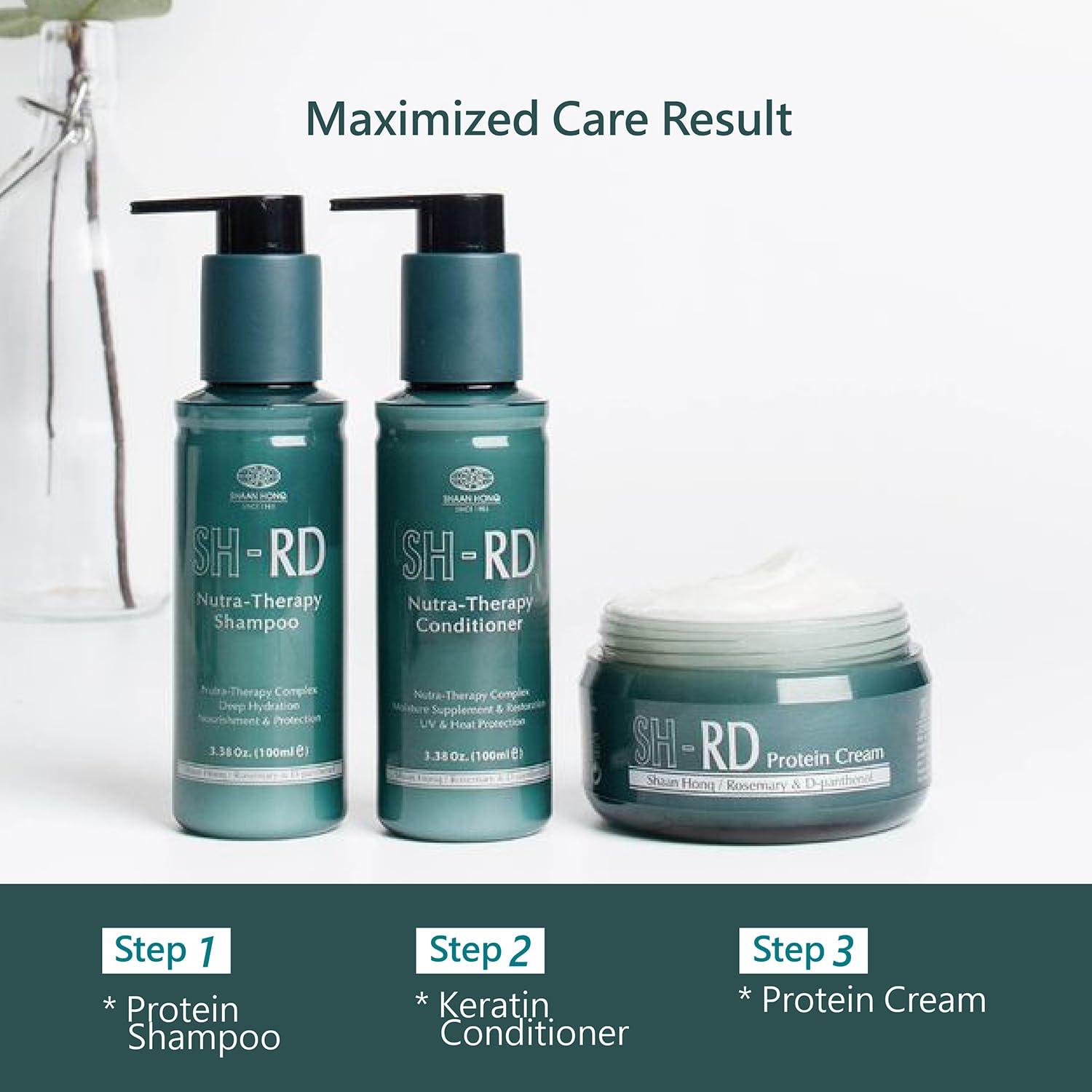 SH-RD Protein Cream for Dry Damaged Hair | Protein Leave-In Conditioner to Restore, Revitalize and Repair Split Ends | Condition