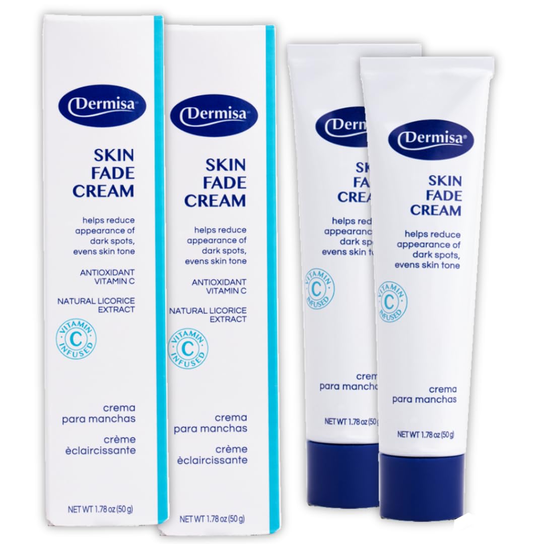 Skin Fade Cream with Vitamin C | Helps Reduce Dark Spots and Age Spots | All Skin Types | 1.78 OZ | Pack of 2