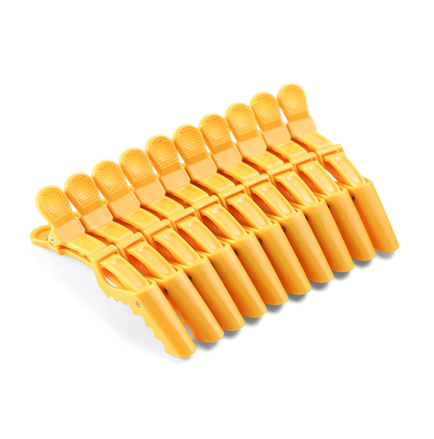 10Pcs/Set Multicolor Croc Clips Transparent Plastic Hairdresser Clips Hair Styling Sectioning Barrettes Professional Non Slip Al