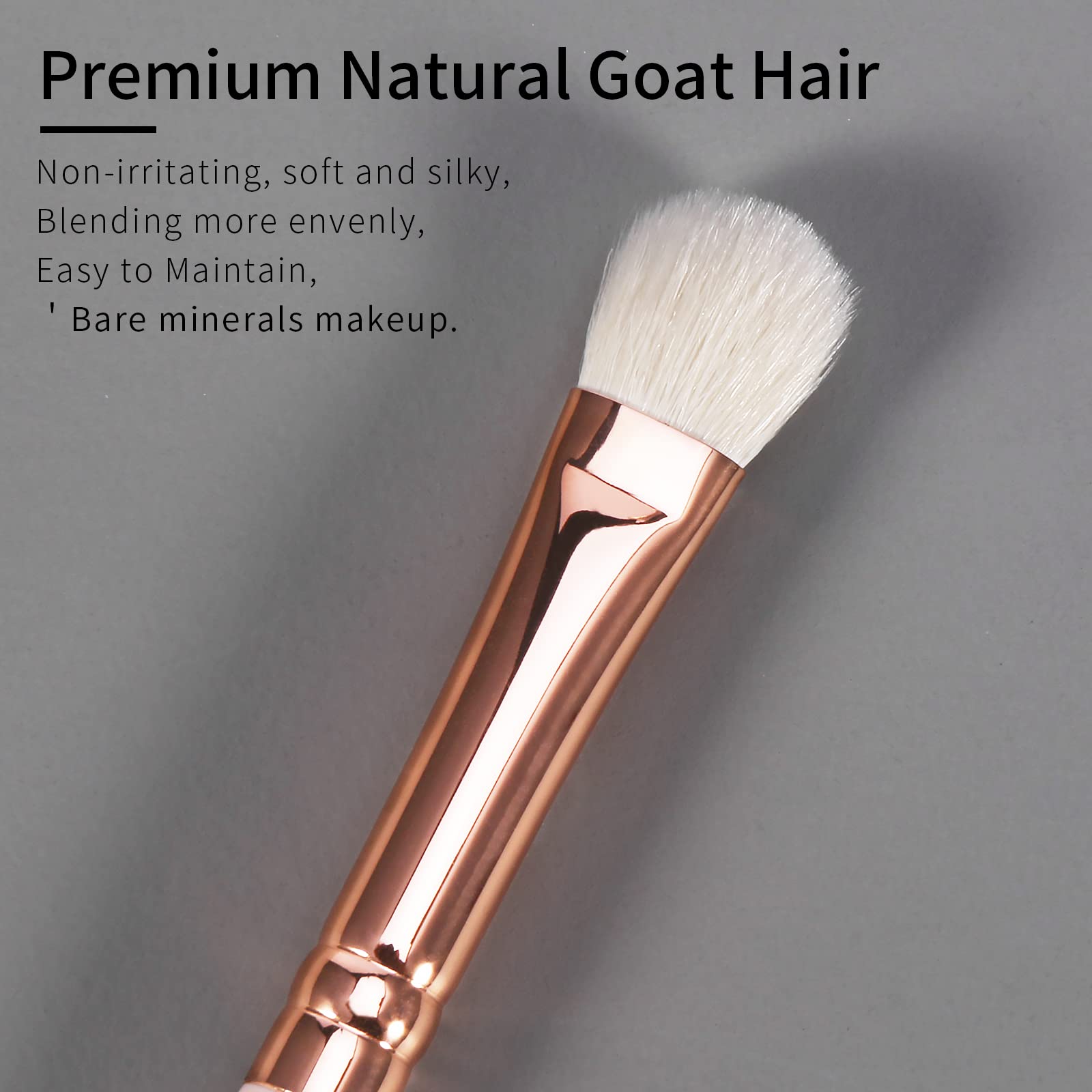Natural Goat Hair Eyeshadow Brush, Enzo Ken Large Smudge Eye Shadow Brush, Shader Eye Shadow Brush, Eye Shader Brush, Single Nat