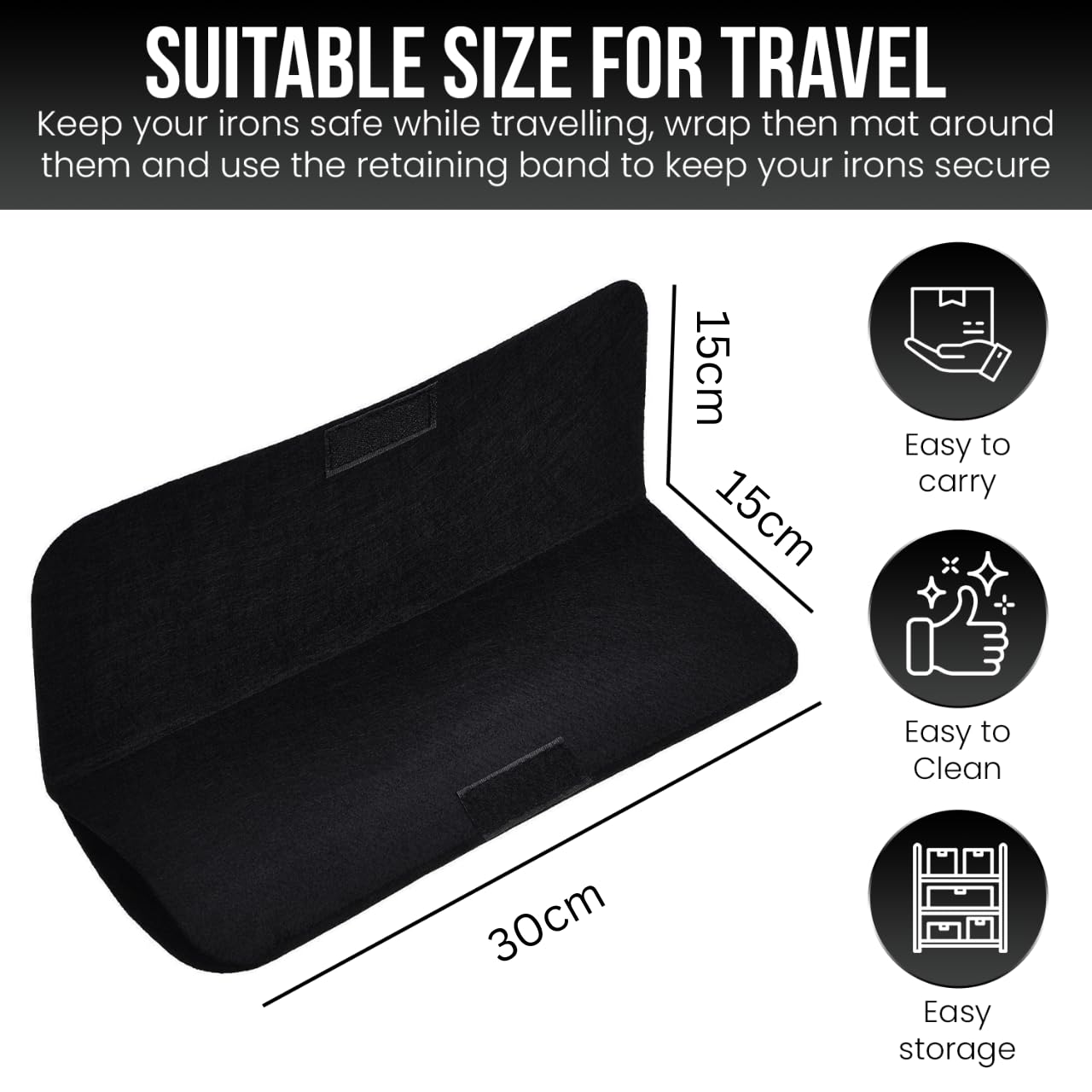 Glamza Heat Protection Mat With Travel Pouch For Hair Straighteners - Preserve Moisture, And Shield Surfaces With Peace Of Mind